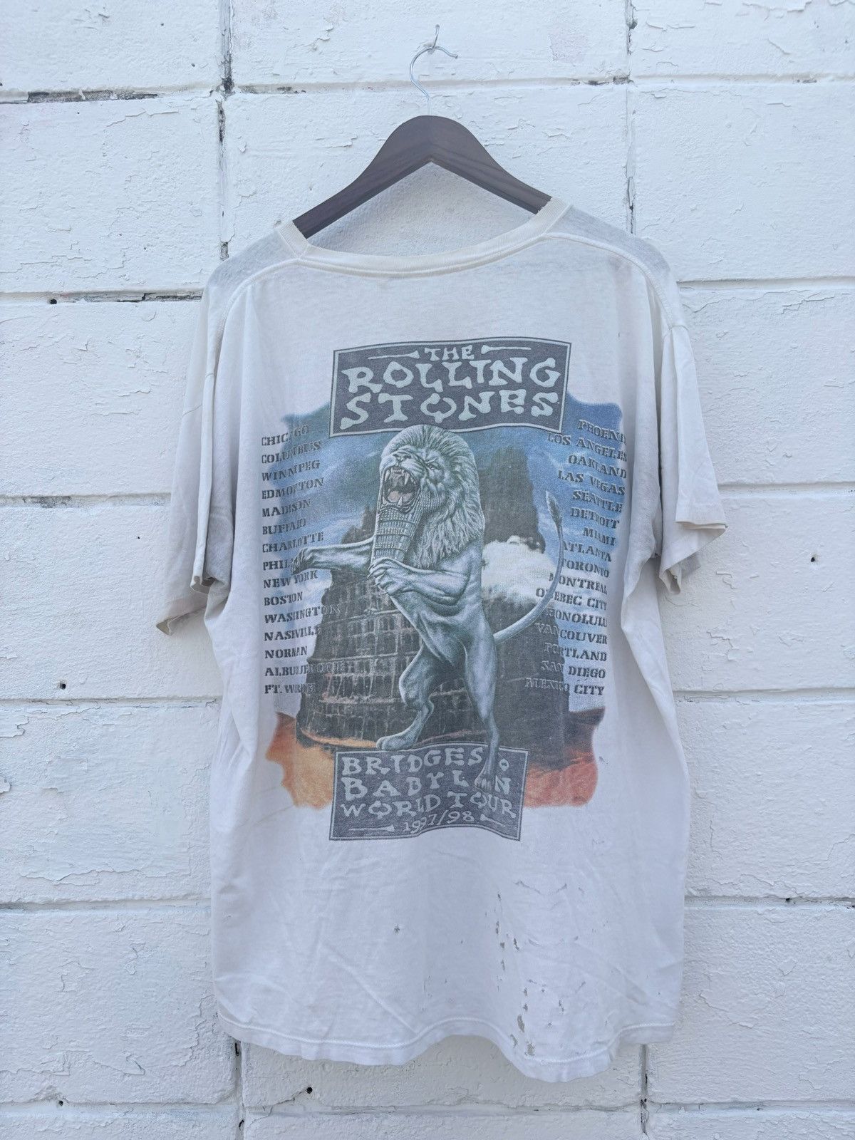 Vintage Rolling Stones 97’ Bridges to Babylon tour tee Size US XL / EU 56 / 4 - 2 Thumbnail
