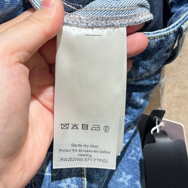 Louis Vuitton Louis Vuitton 25 FW washed blue print full print jeans Size US 38 / EU 54 - 4 Thumbnail