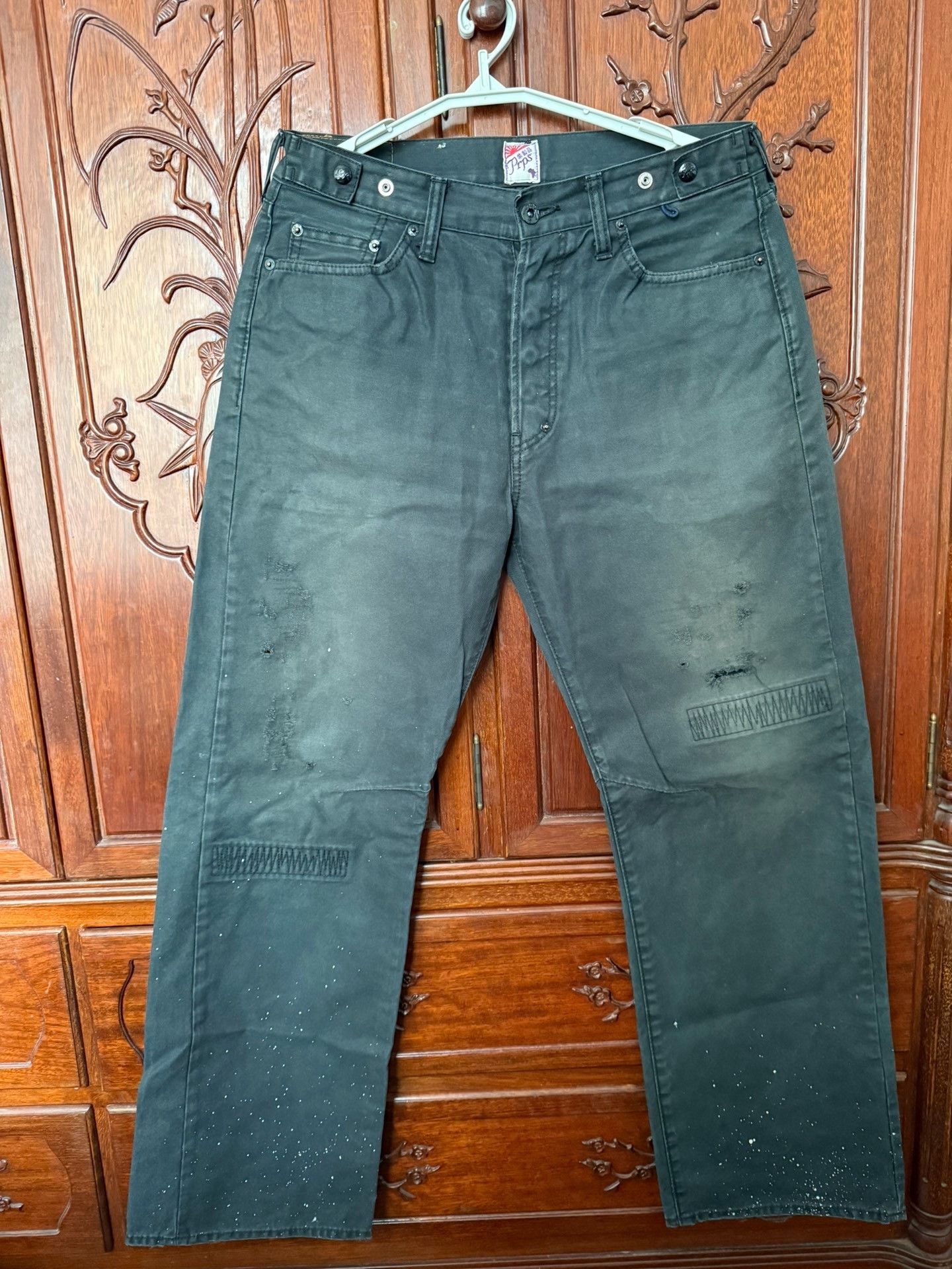 Prps PRPS Men's Black Gray Straight Jeans Size US 32 / EU 48 - 1 Thumbnail