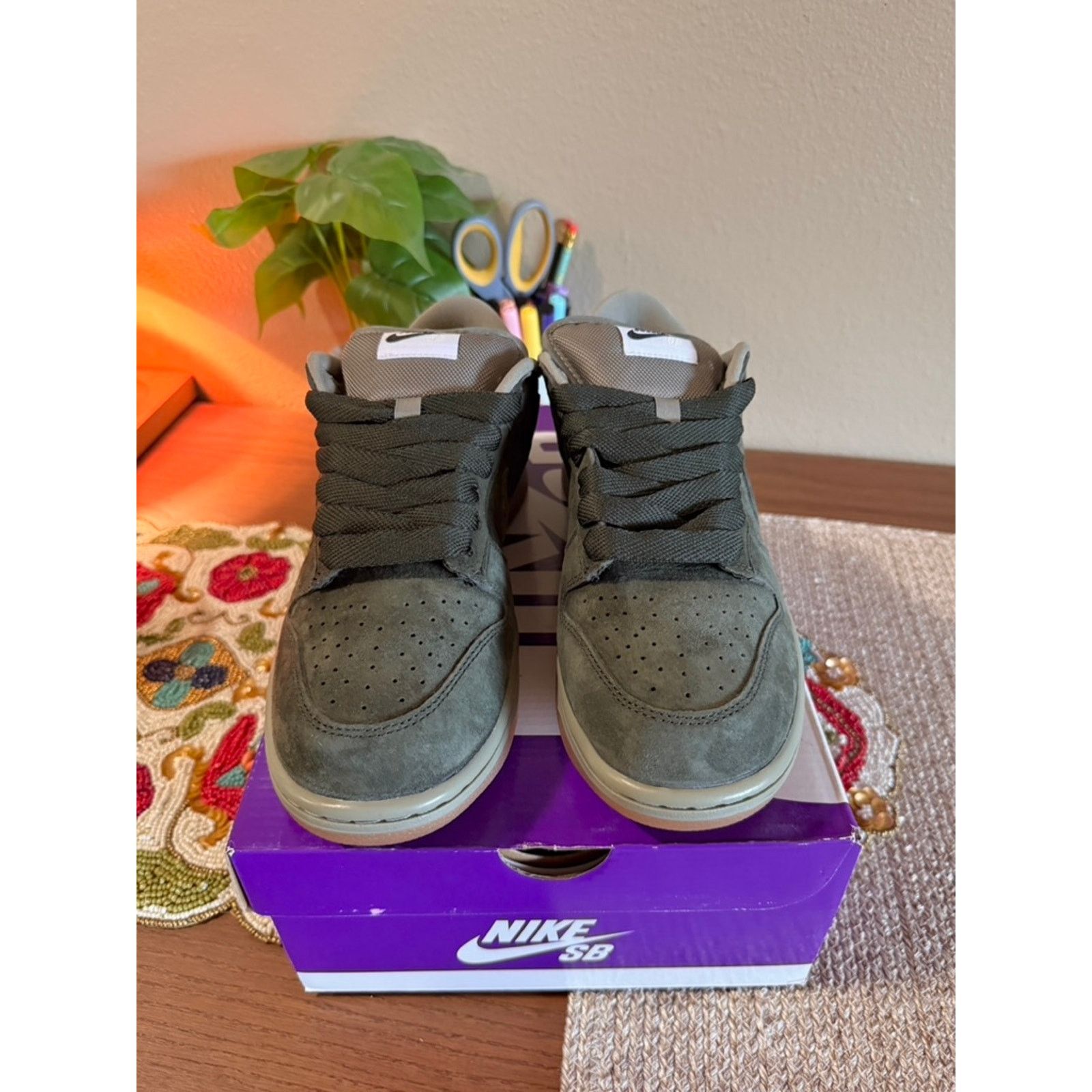 Nike Nike SB Dunk Low Pro B Sequoia Light Army Olive Green Khaki Size US 9.5 / EU 42-43 - 3 Thumbnail