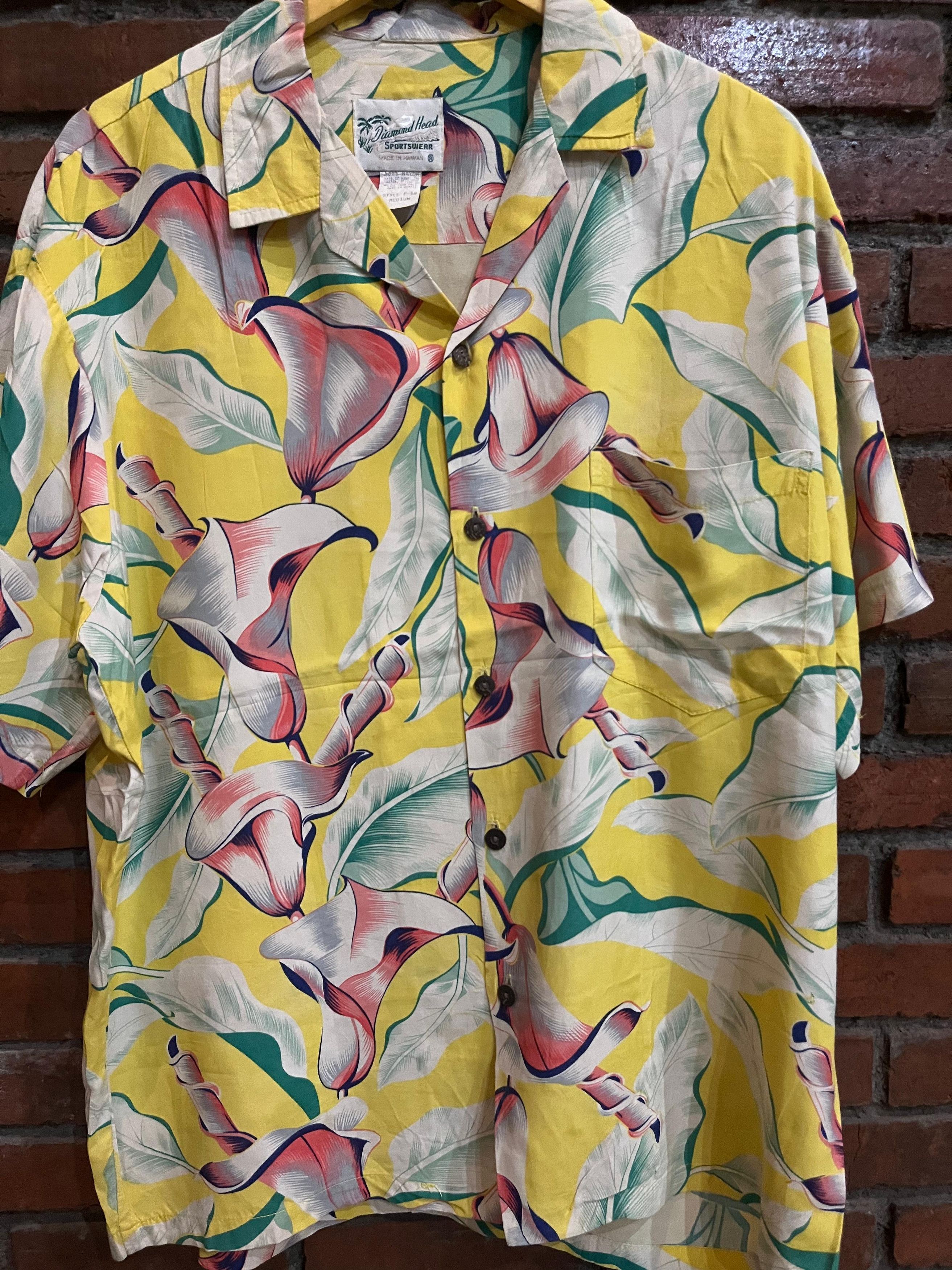 Vintage 60s DIAMOND HEAD SPORTSWEAR HAWAIIAN SHIRT Size US M / EU 48-50 / 2 - 2 Thumbnail
