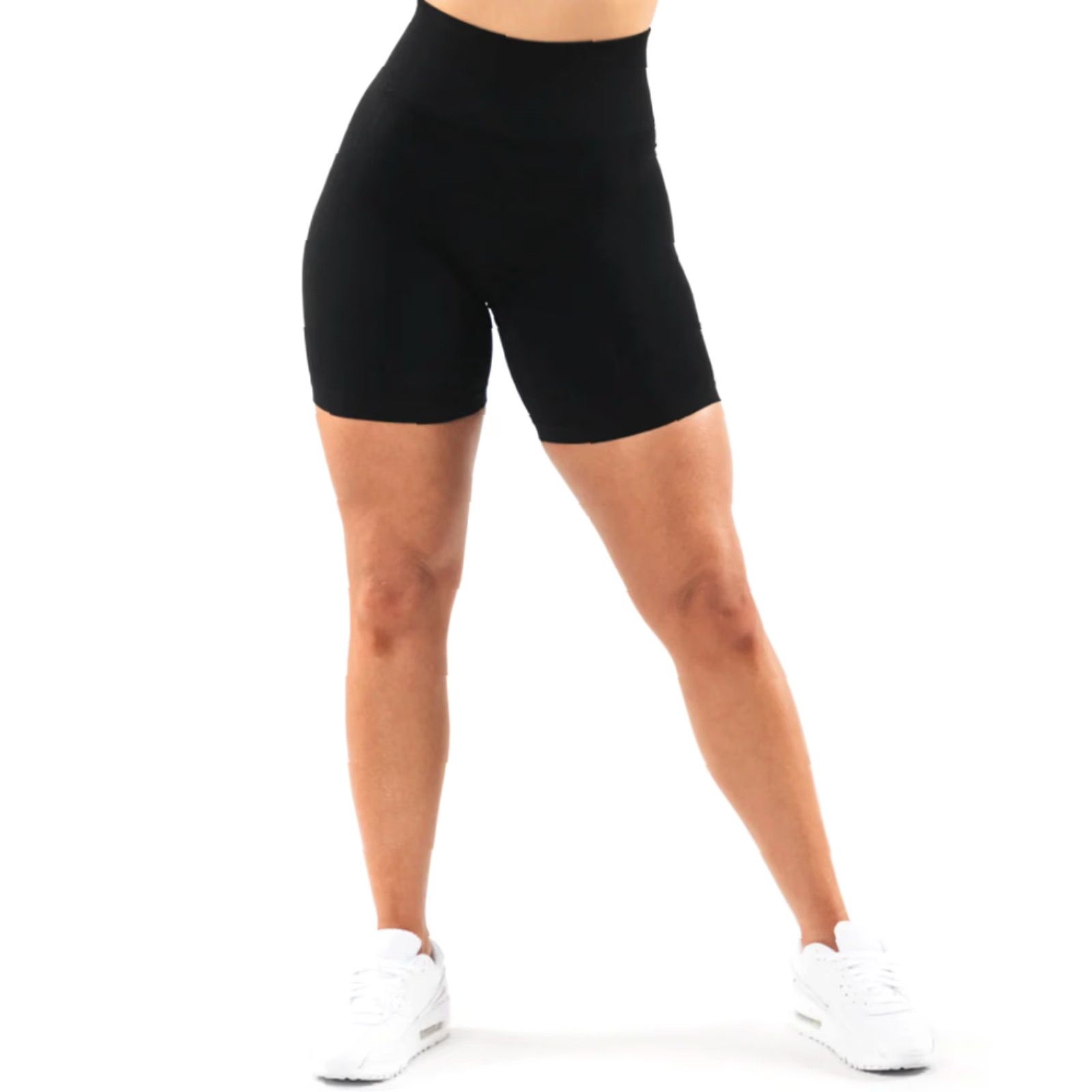 Vintage NWT Alphalete Womens Amplify Biker Shorts 7.5 Black Small Activewear Gym Scrunch Size 28" / US 6 / IT 42 - 2 Thumbnail