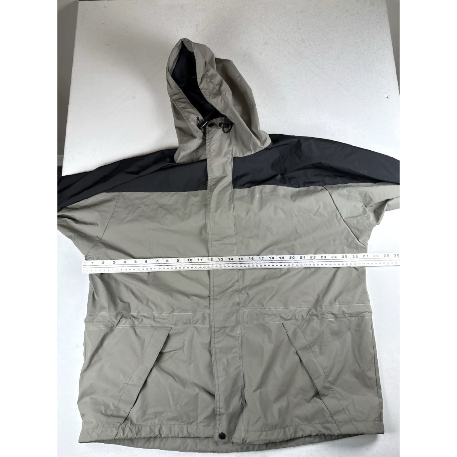 Vintage Stearns Rain Coat Jacket Mens XL Hooded Waterproof Gray Full Zip Dry Wear Size US XL / EU 56 / 4 - 5 Thumbnail