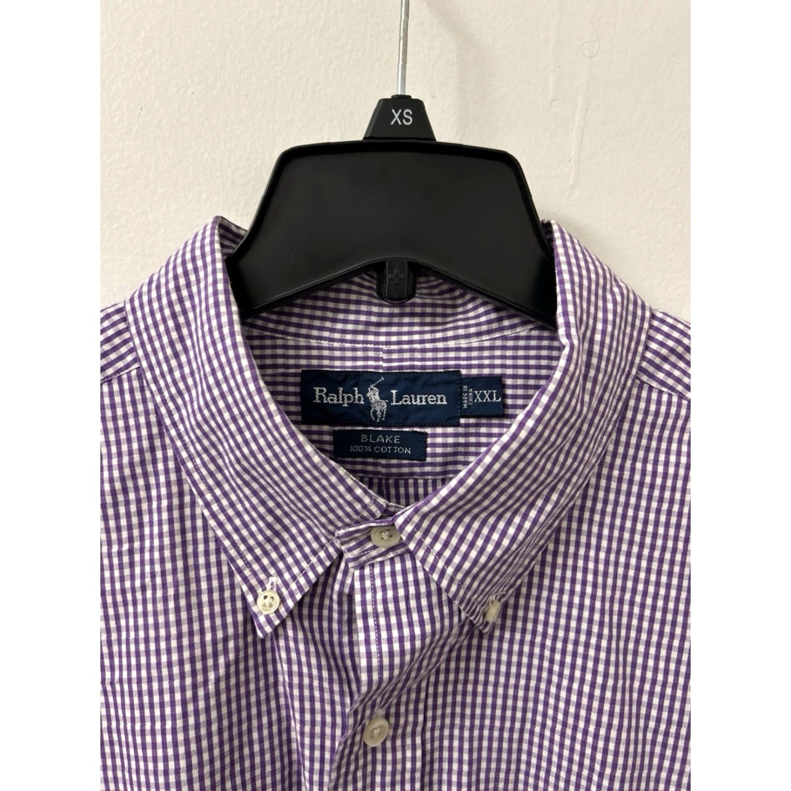 Ralph Lauren VINTAGE Ralph Lauren Blake Shirt Mens 2XL Purple Plaid Button-Down Short Sleeve Pony Embroidered Casual Preppy Summer Fashion Size US XXL / EU 58 / 5 - 5 Thumbnail