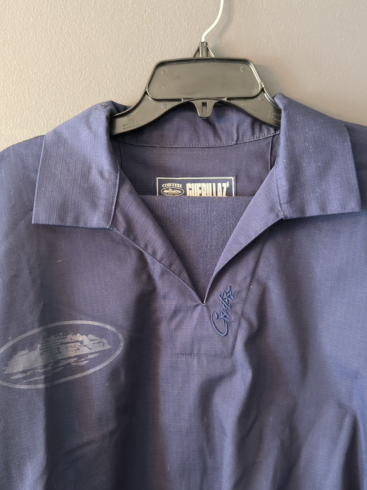 Corteiz Corteiz Guerillaz Drilltop Navy Size US XL / EU 56 / 4 - 2 Thumbnail