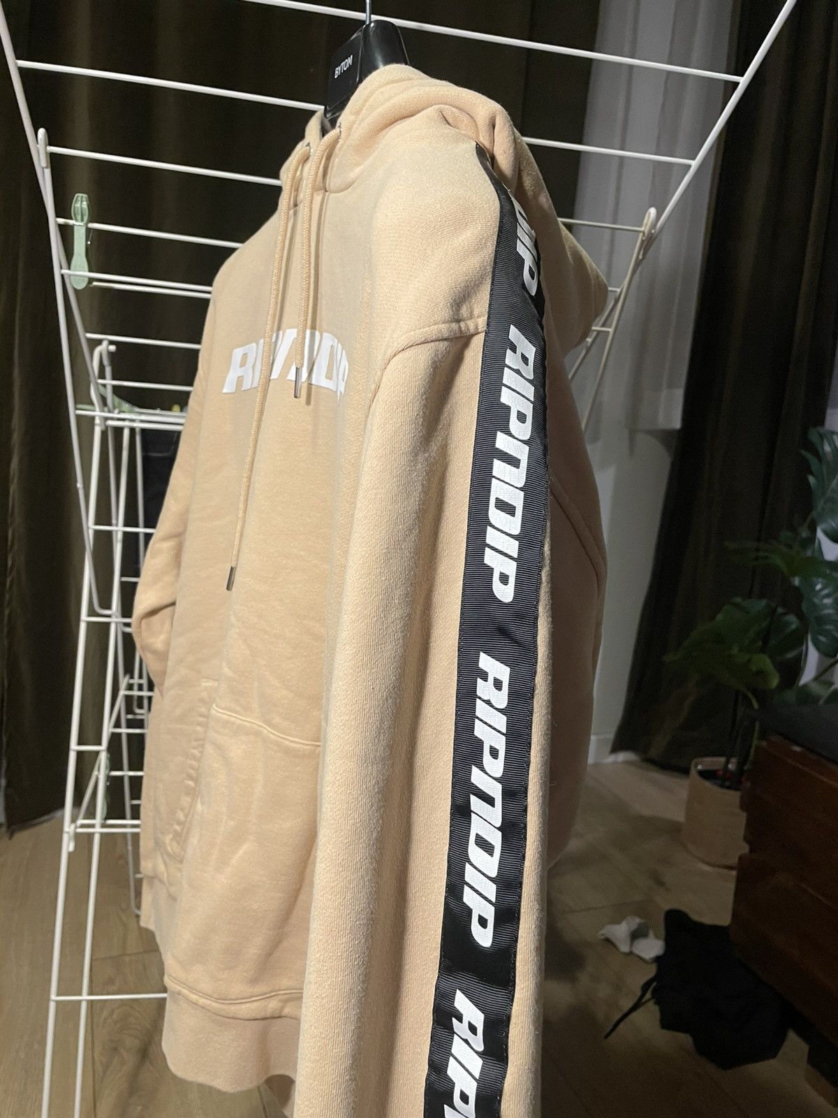 RIPNDIP Rip N Dip Taped Pullover Hoodie - Tan Size US M / EU 48-50 / 2 - 2 Thumbnail