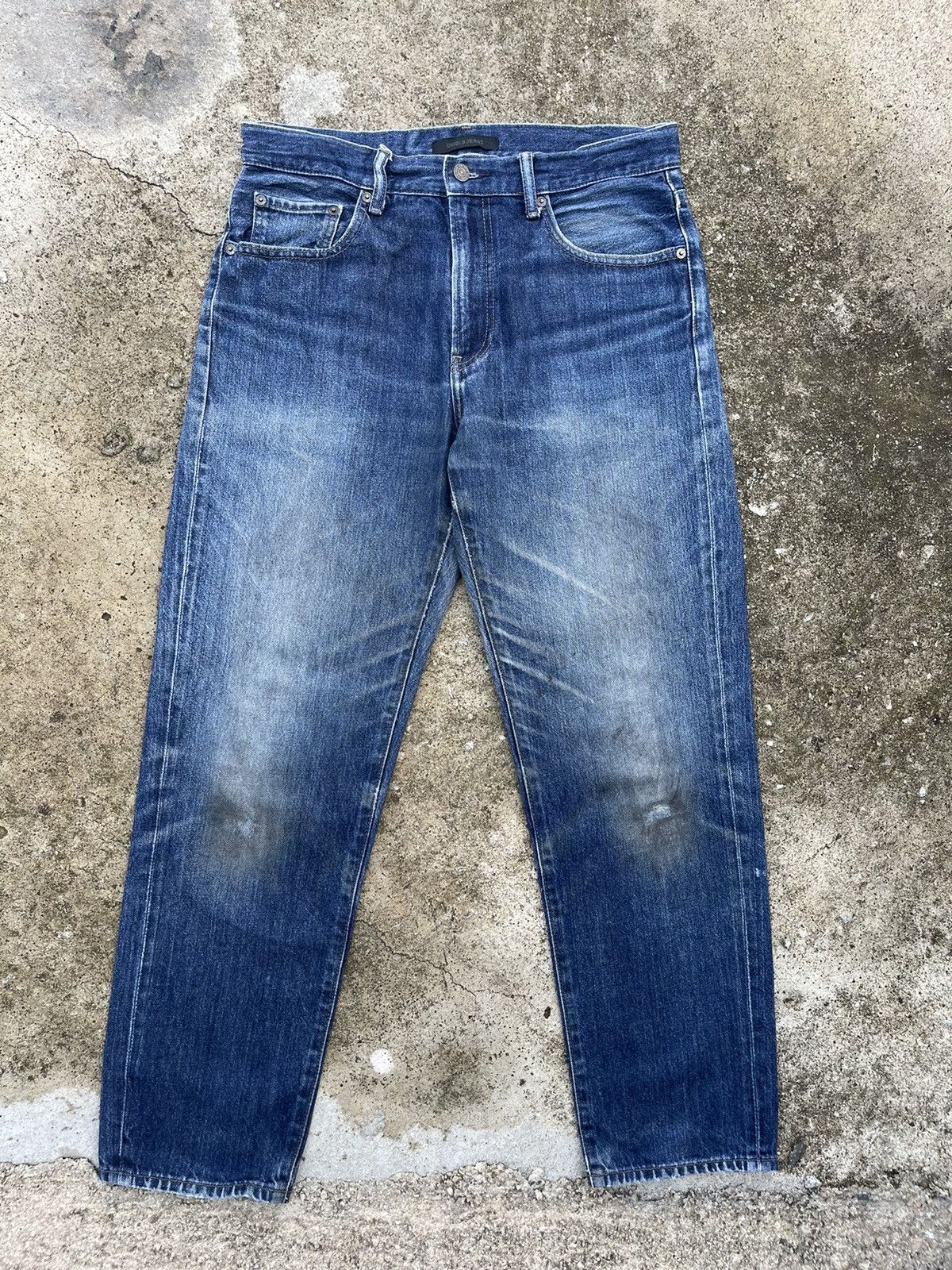 Japanese Brand × Jean × Uniqlo 🔥 Japanase Brand Uniqlo Rusty Distressed Denim W32🔥 Size US 32 / EU 48 - 2 Thumbnail