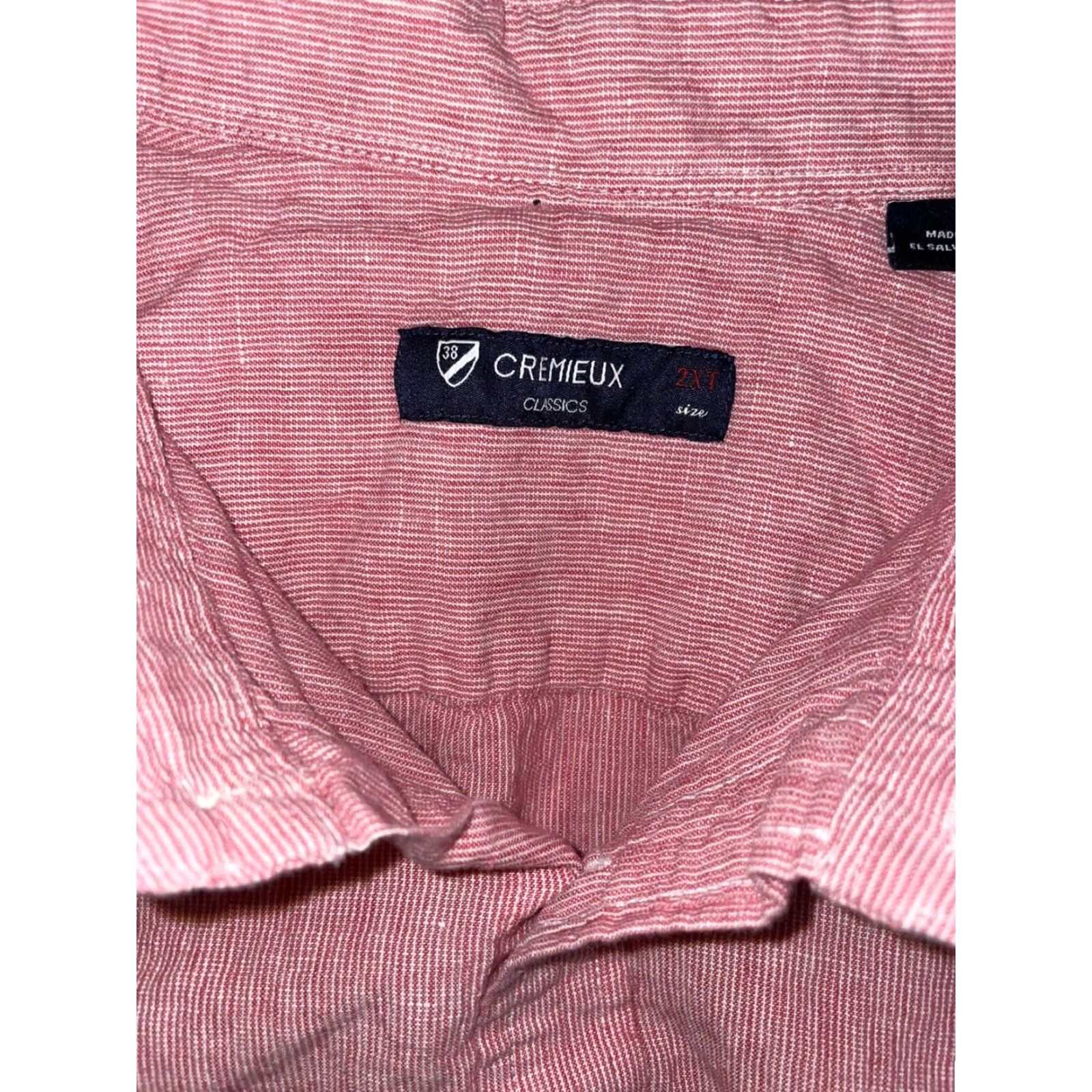 Vintage Cremieux Classics Red Button Down Linen Blend Shirt Mens 2XT Size US XXL / EU 58 / 5 - 7 Thumbnail