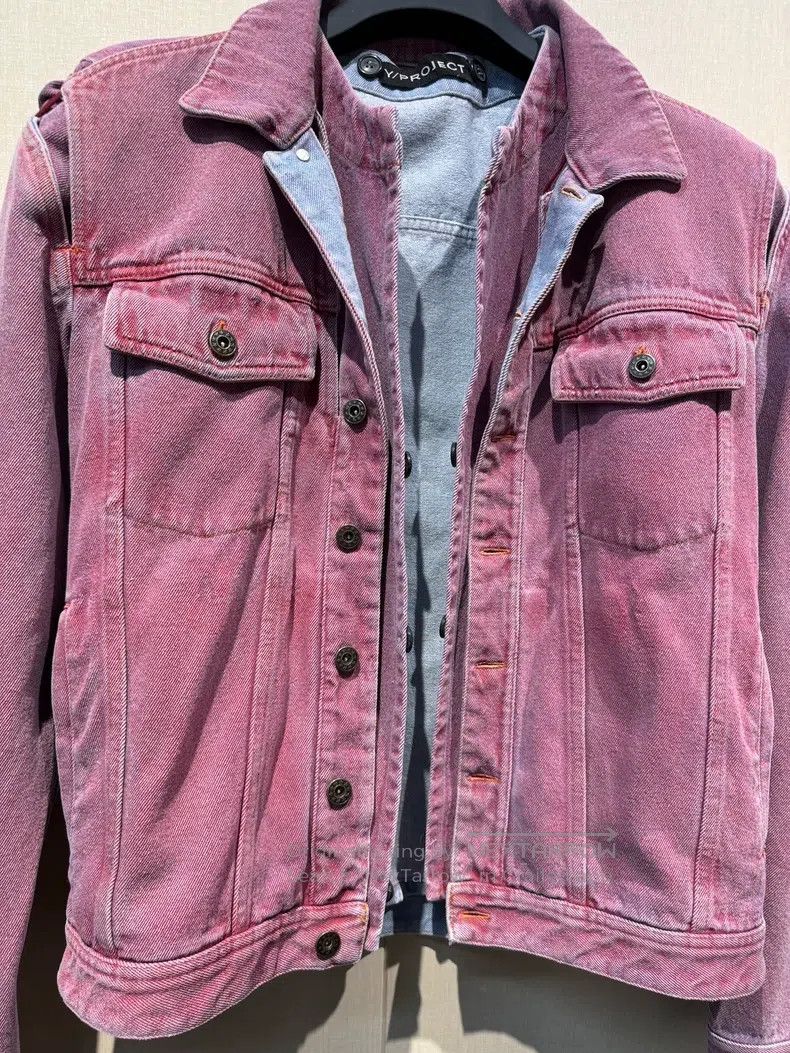 Y/Project Y/PROJECT Size S Pink Blue Washed Hollow Shoulder Sleeve De Size US S / EU 44-46 / 1 - 2 Thumbnail