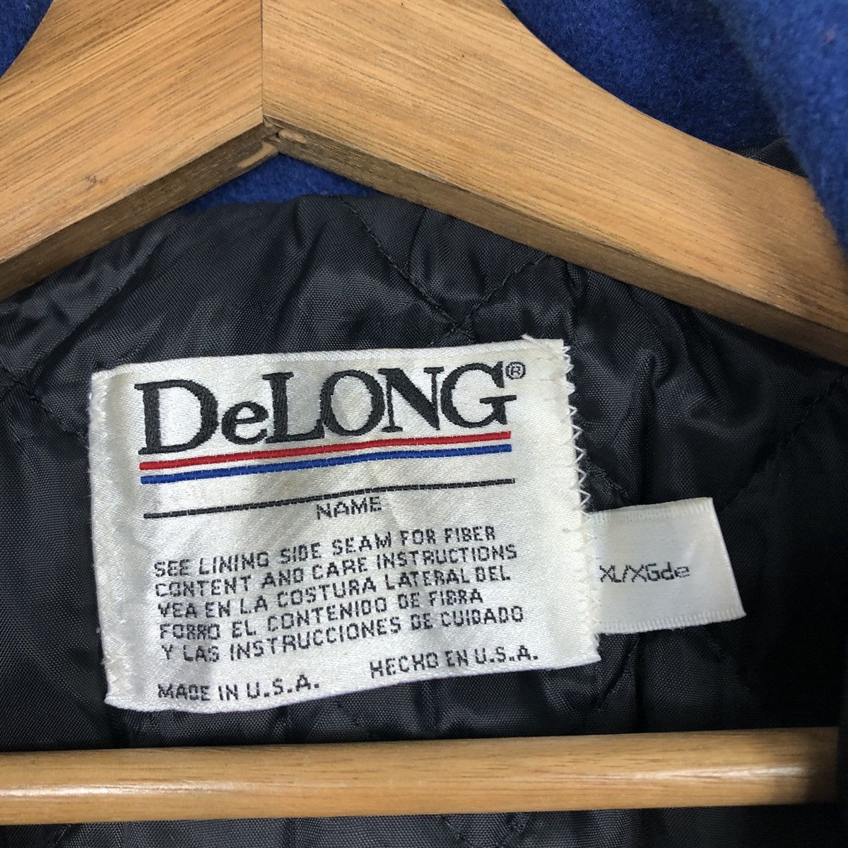 Delong 📌Vintage Leather Varsity Jacket Delong Made in Usa Size US XL / EU 56 / 4 - 19 Thumbnail
