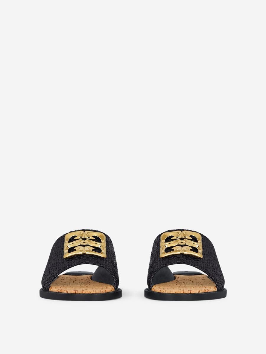 Givenchy o1srvl11e1224 Mule 4G Liquid Sandals in Black Size US 6 / IT 36 - 2 Thumbnail