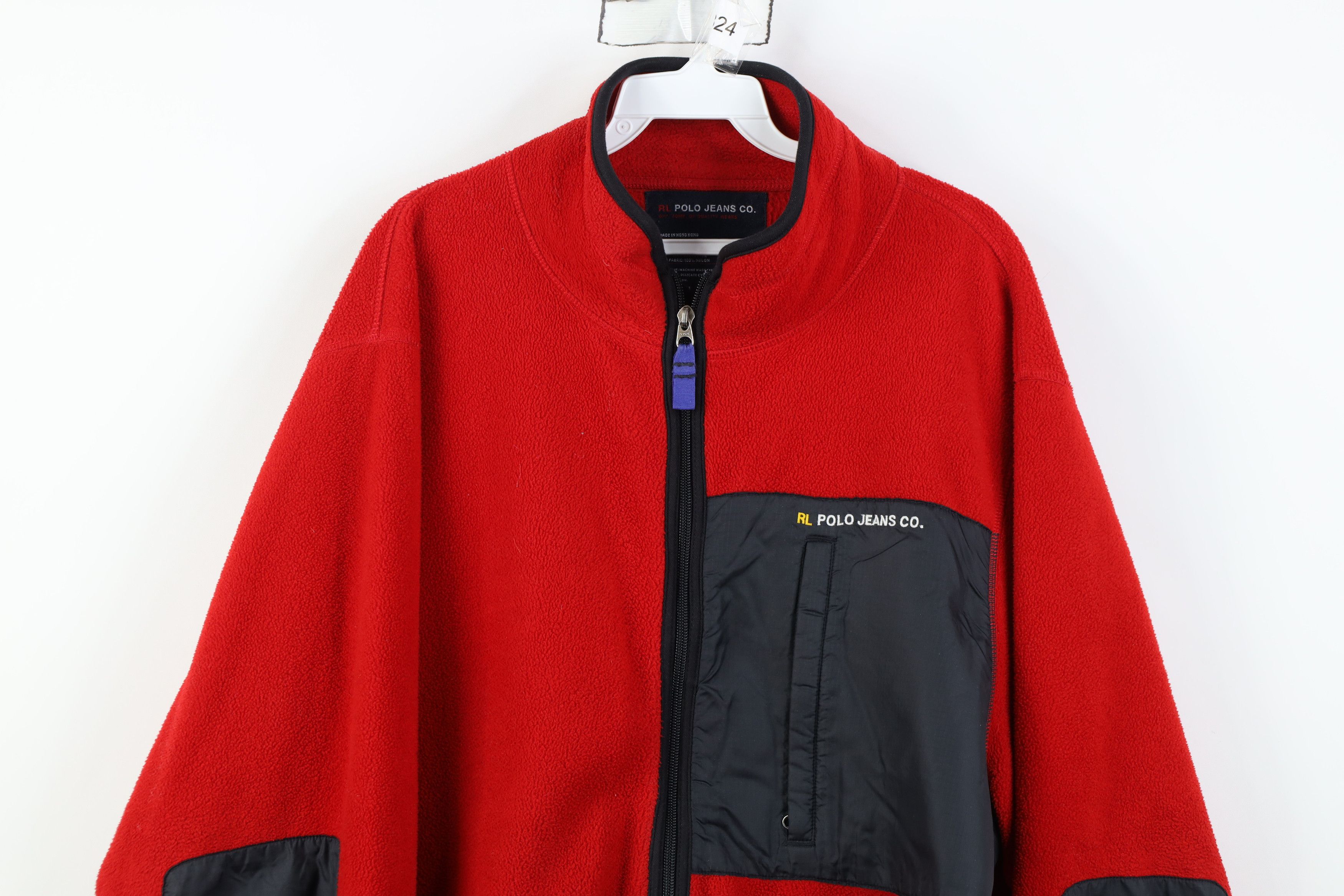 Ralph Lauren Vintage 90s Ralph Lauren Elbow Patch Fleece Full Zip Jacket Size US XL / EU 56 / 4 - 2 Thumbnail