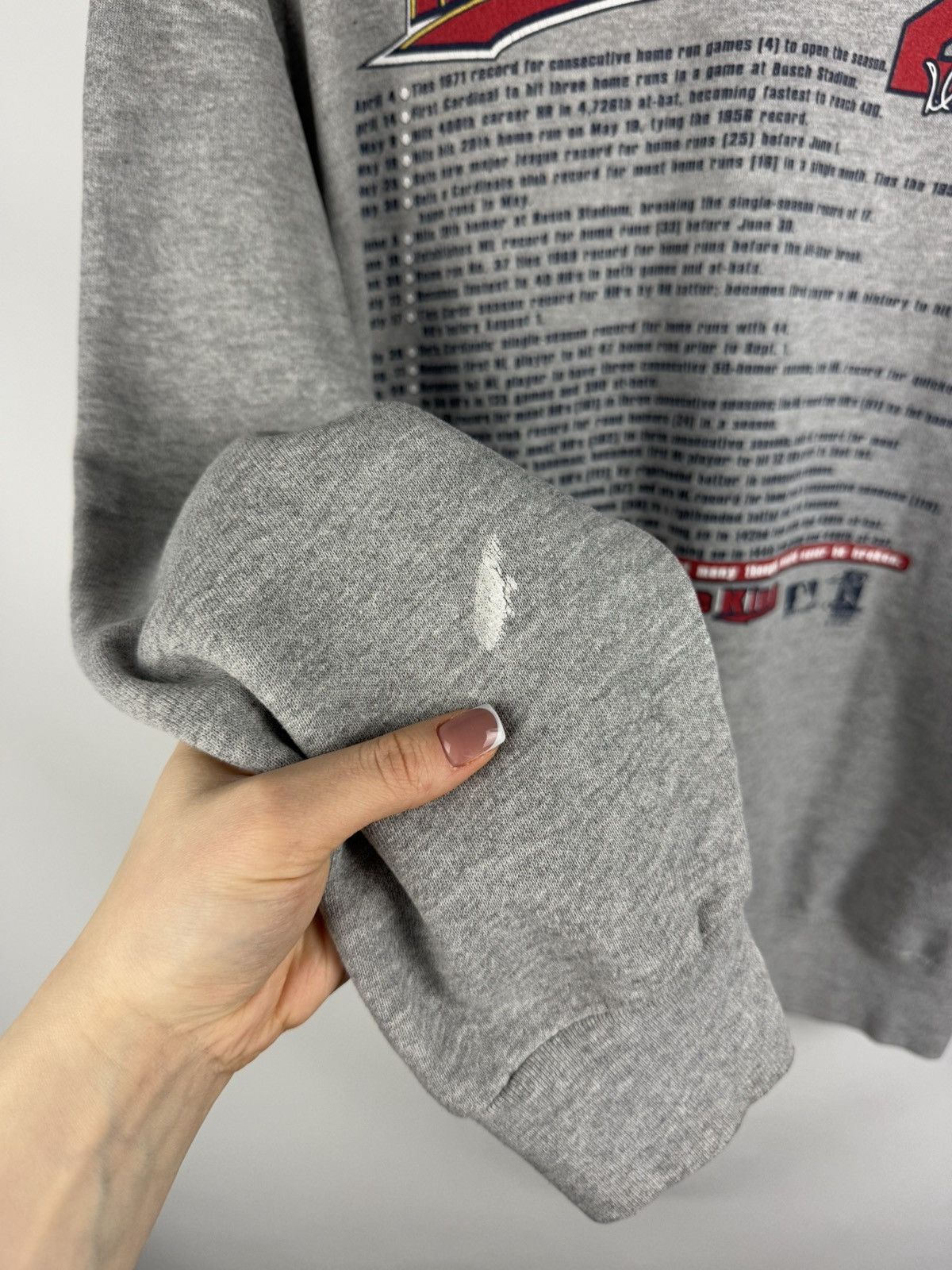 Lee × MLB × Vintage St Louis Cardinals Mark McGwire Home Run King 98 Sweatshirt Size US XL / EU 56 / 4 - 22 Thumbnail