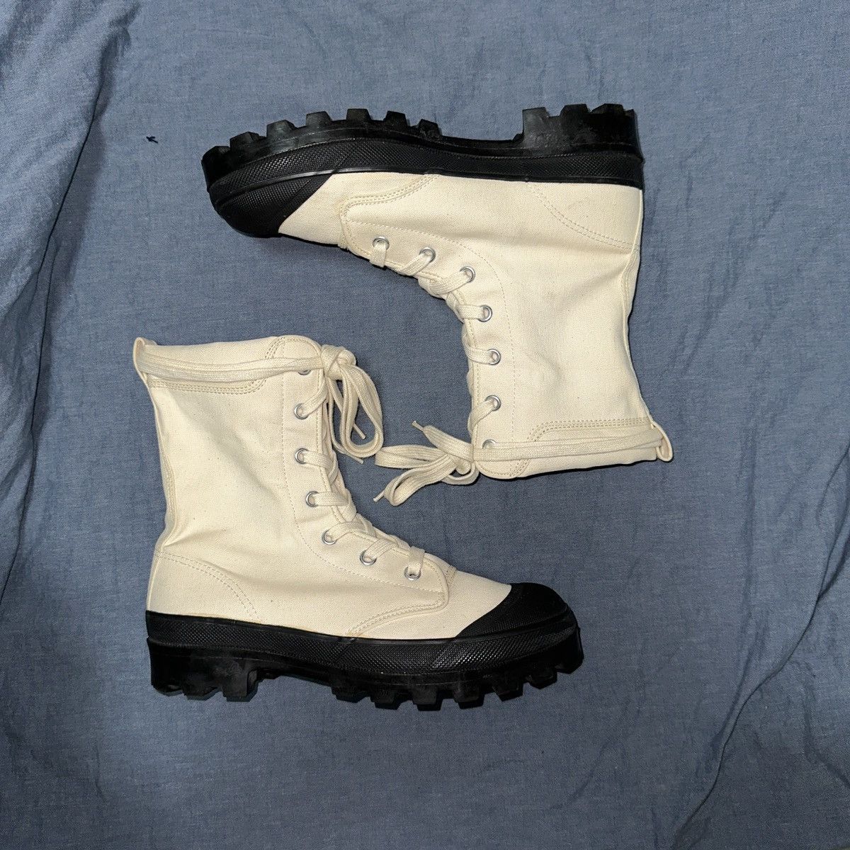 Comme des Garcons Homme Plus 90s CdGH Plus Canvas Combat Boots Size US 10 / EU 43 - 2 Thumbnail