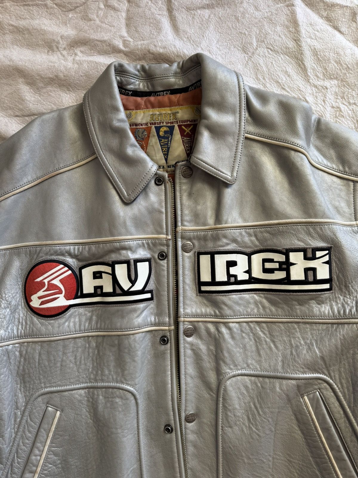 Avirex Avirex leather varsity jacket Size US XL / EU 56 / 4 - 4 Thumbnail