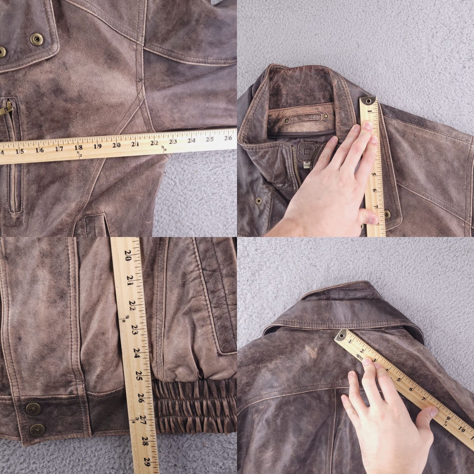 Vintage Wilson Leather Jacket Mens M Brown Biker Western Cowboy Jacket Mens Brown Leather Size US M / EU 48-50 / 2 - 8 Thumbnail