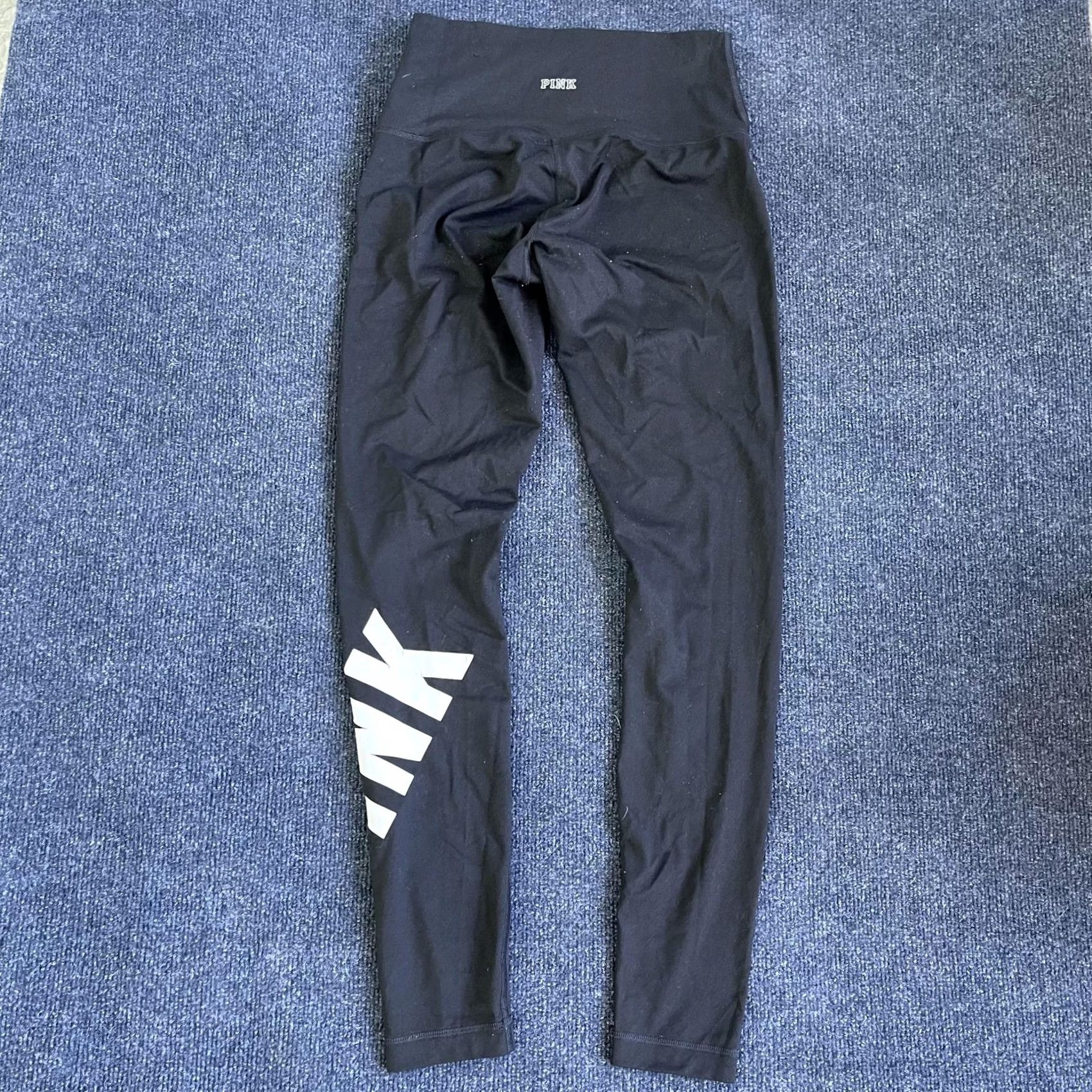 Vintage PINK Victoria's Secret Ultimate Leggings Womens Small Black Ankle Yoga Gym Logo Mens Womens Girls Boys Size 28" / US 6 / IT 42 - 3 Thumbnail