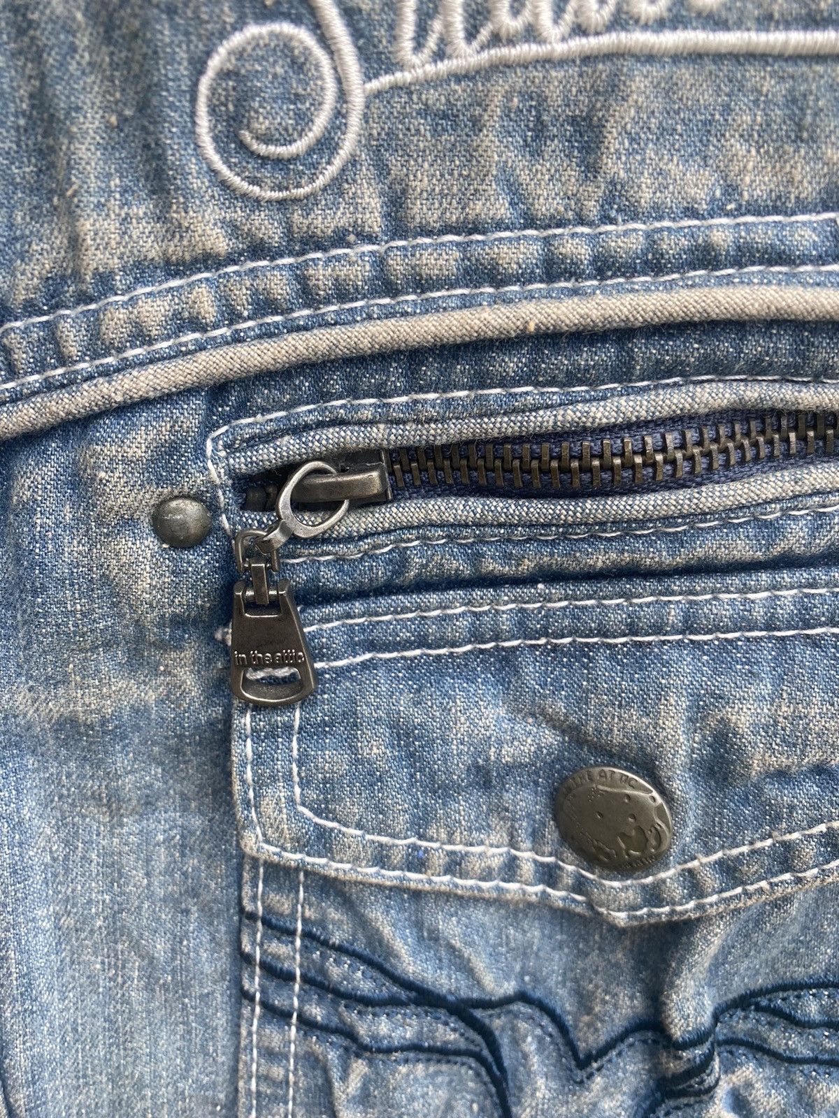 If Six Was Nine Vintage In The Attic Seditionaries Denim Shirt Size M / US 6-8 / IT 42-44 - 7 Thumbnail
