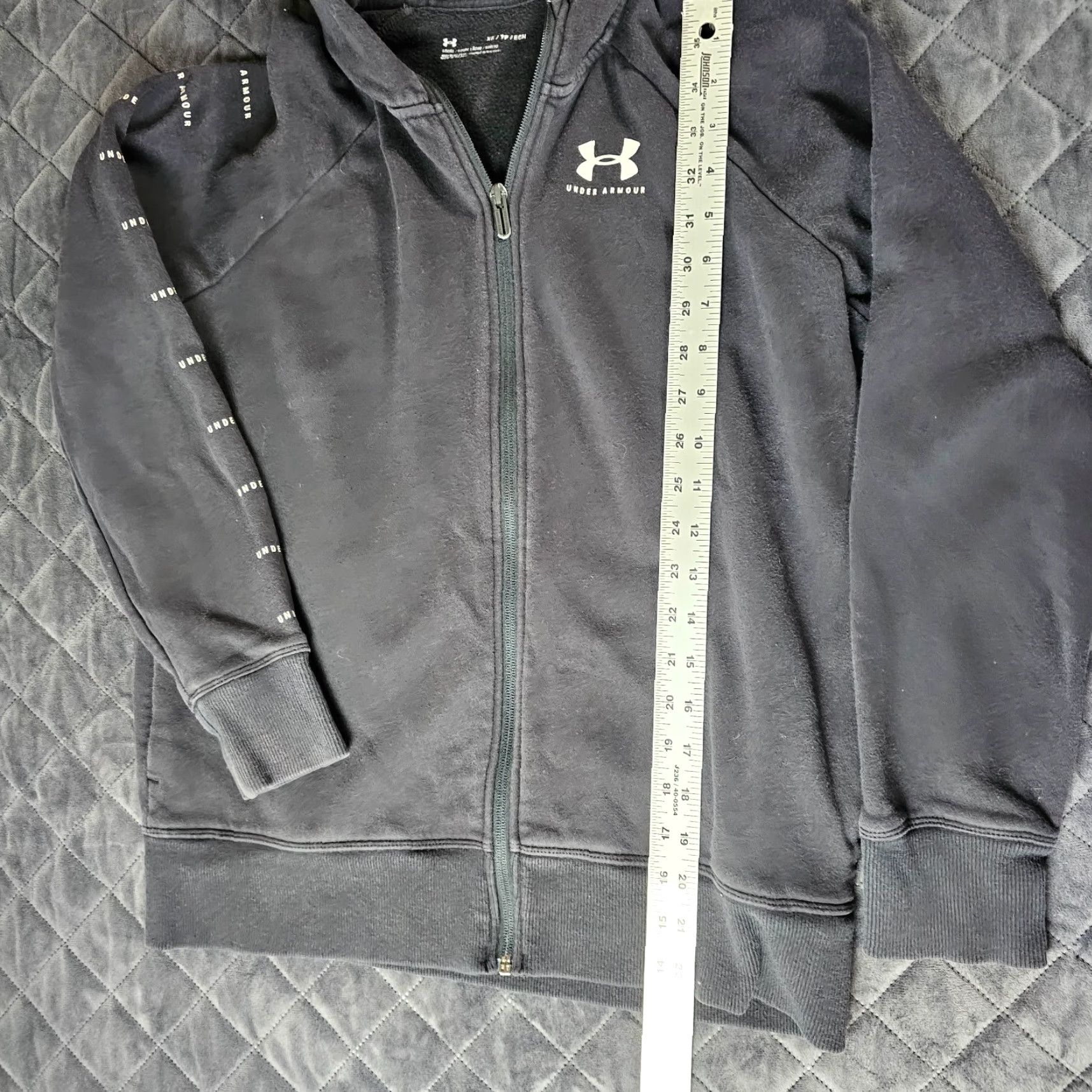 Under Armour VINTAGE Under Armour Hoodie Casual Full Zip Microfiber Men’s XS Black Loose Size US XS / EU 42 / 0 - 4 Thumbnail