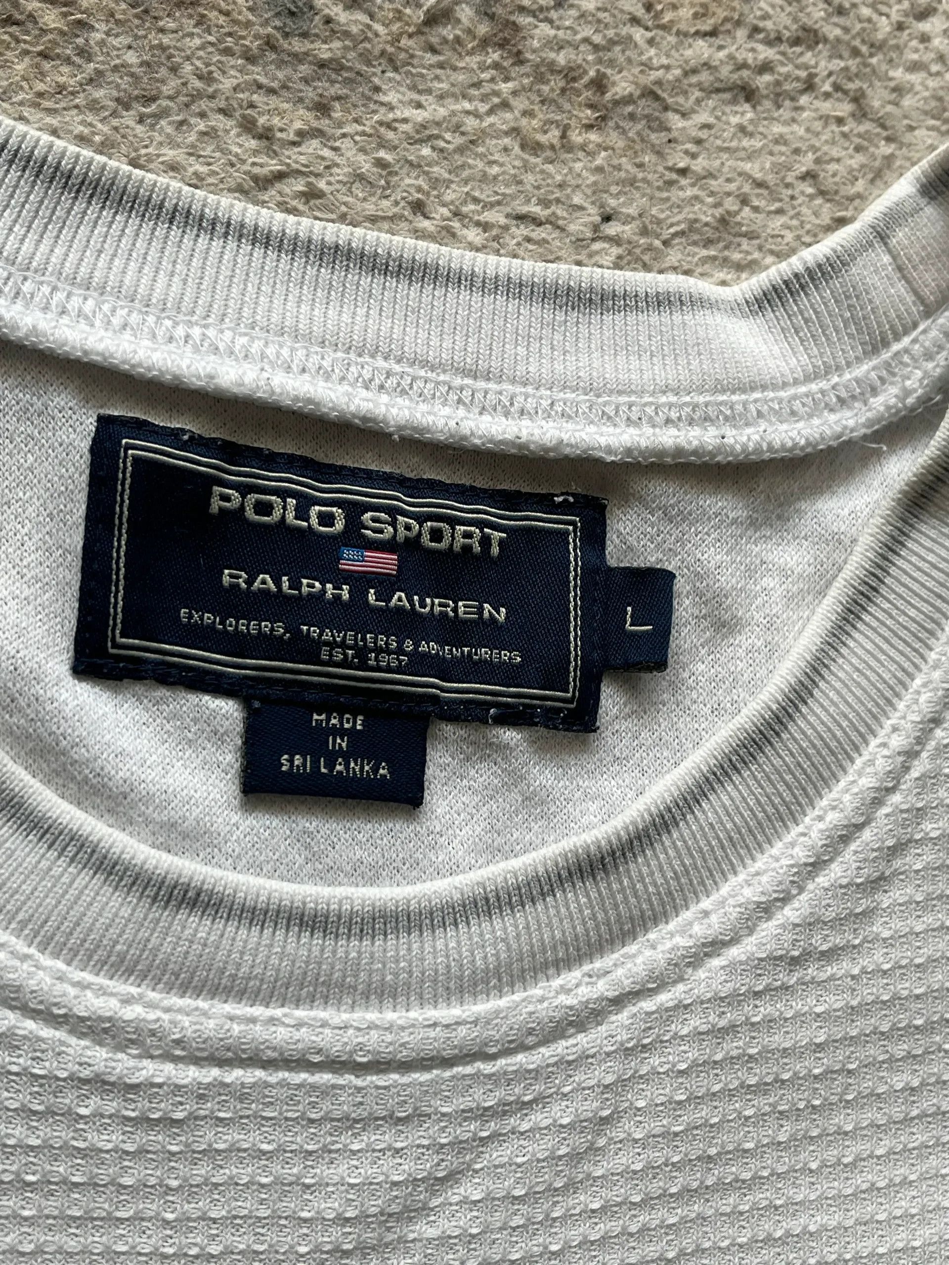 Polo Ralph Lauren OG Ralph Lauren Polo Sport Made in Sri Lanka Sz L T-Shirt Size US L / EU 52-54 / 3 - 4 Thumbnail