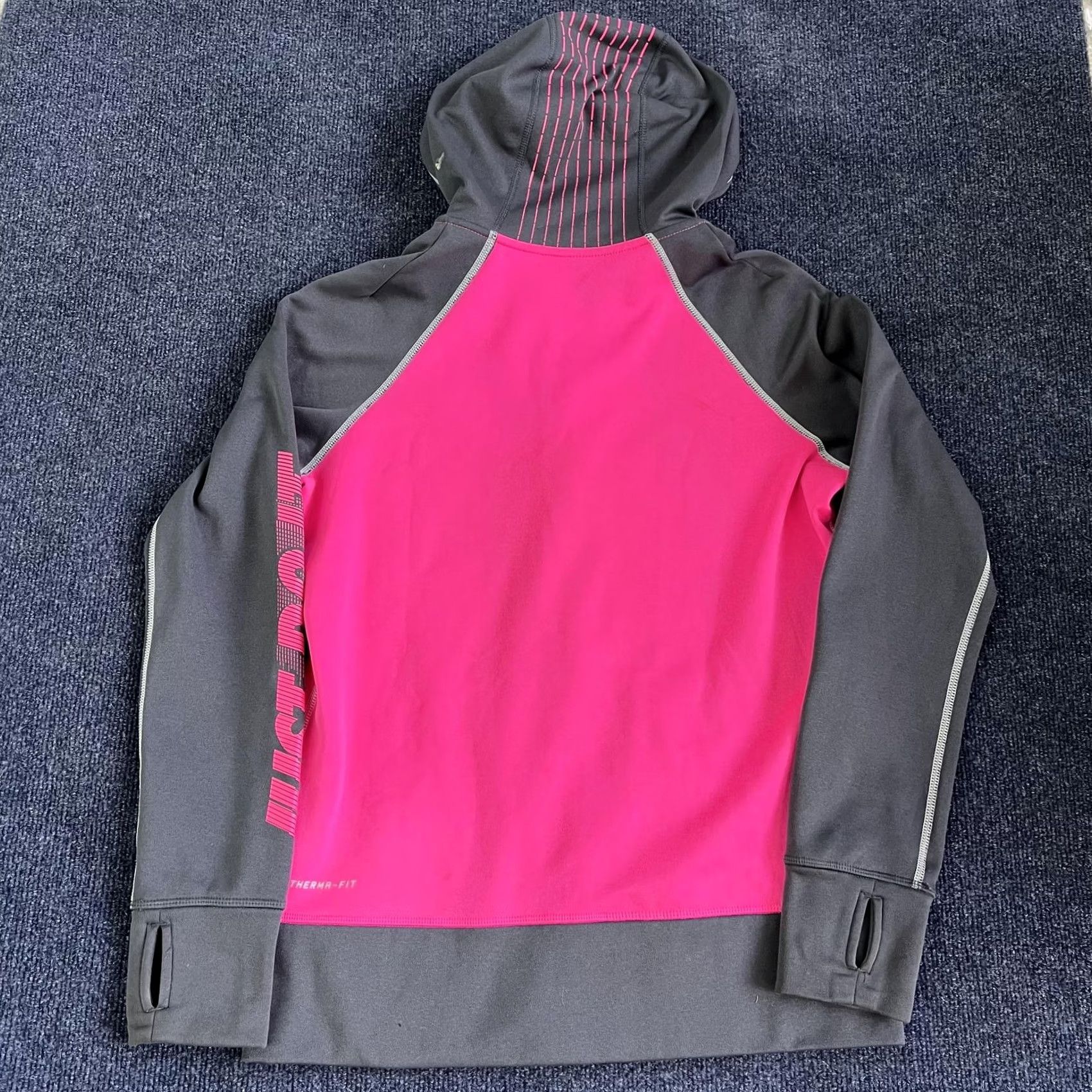 Nike Nike Therma-Fit Hoodie Womens M Pink Gray Full Zip Just Do It Size M / US 6-8 / IT 42-44 - 5 Thumbnail