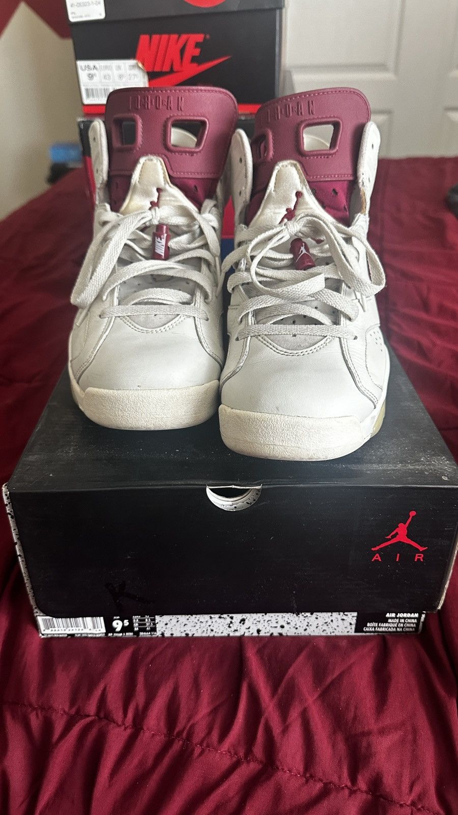 Jordan Brand Jordan 6 Maroon Size US 9.5 / EU 42-43 - 6 Thumbnail