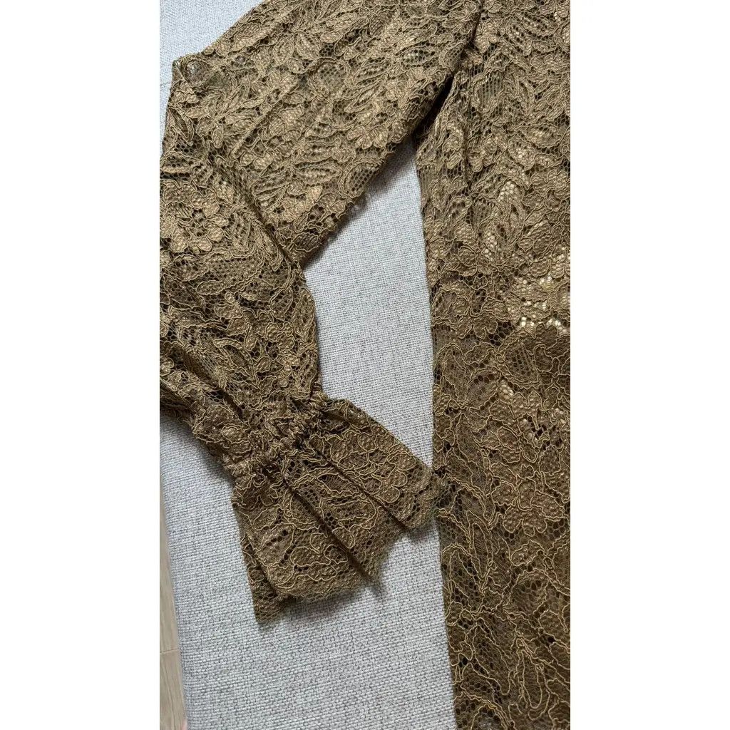 Dolce & Gabbana Dolce & Gabbana Beige Long Sleeve Lace Mini Dress Size IT38 Size XS / US 0-2 / IT 36-38 - 6 Thumbnail
