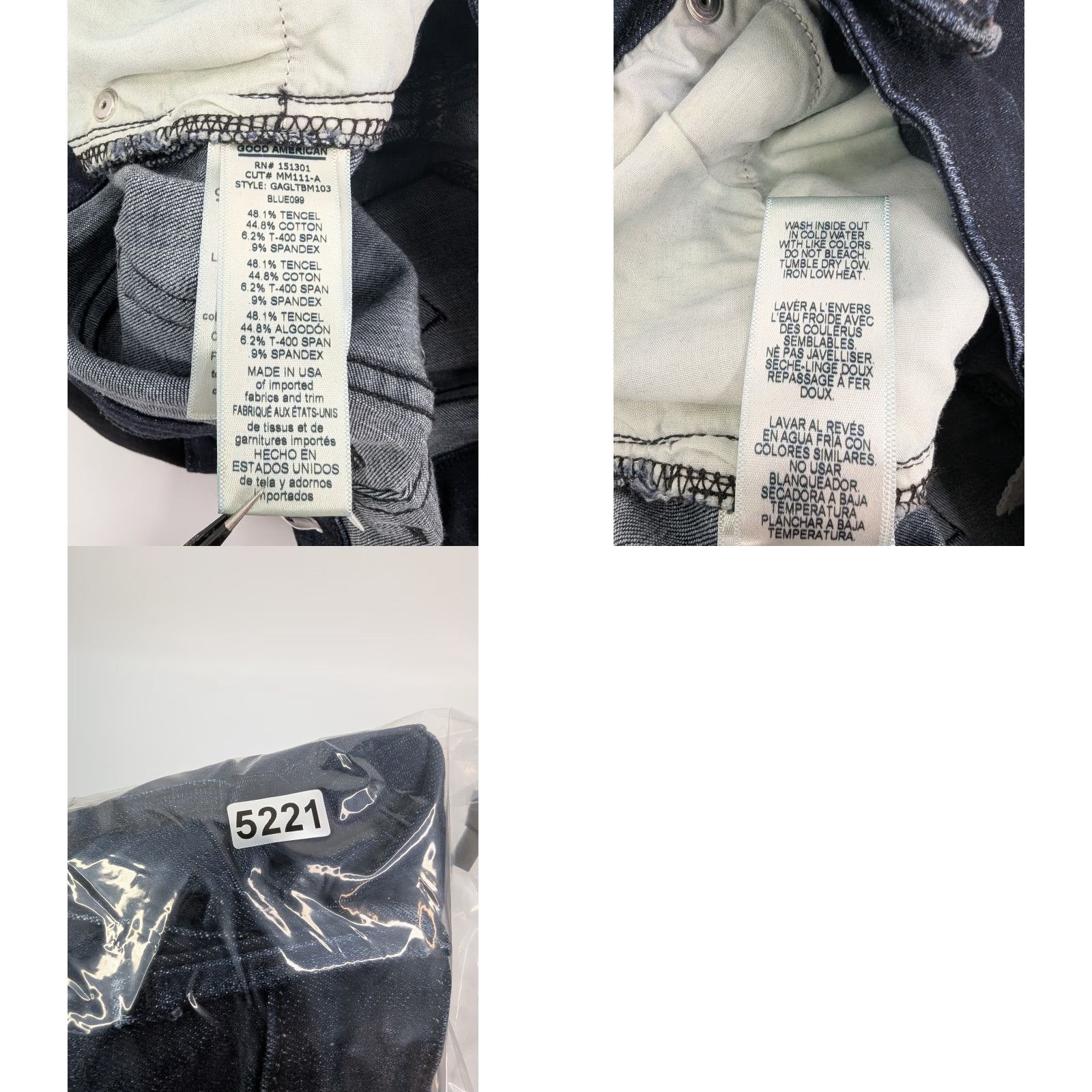 Good American Good American Good Legs Two Toned Black Bottom Colorblock Skinny Jeans Sz 12/31 Size 34" / US 12 / IT 48 - 9 Thumbnail