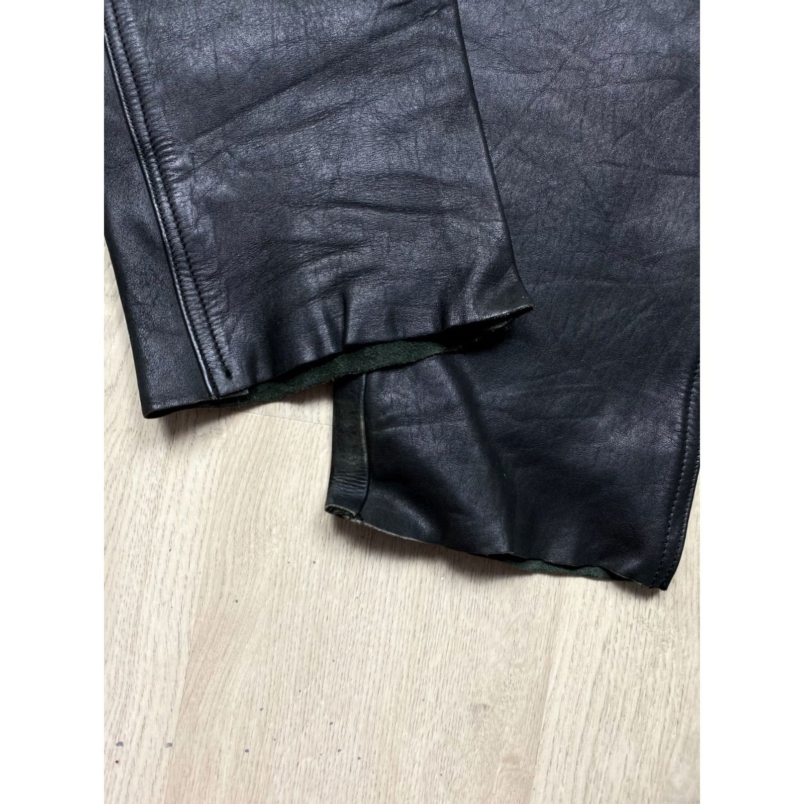 Vintage Akito Mens Leather Pants Biker Motorcycle Vintage Size 32 Black Pants Mens Leather Biker 90s Size US 32 / EU 48 - 4 Thumbnail