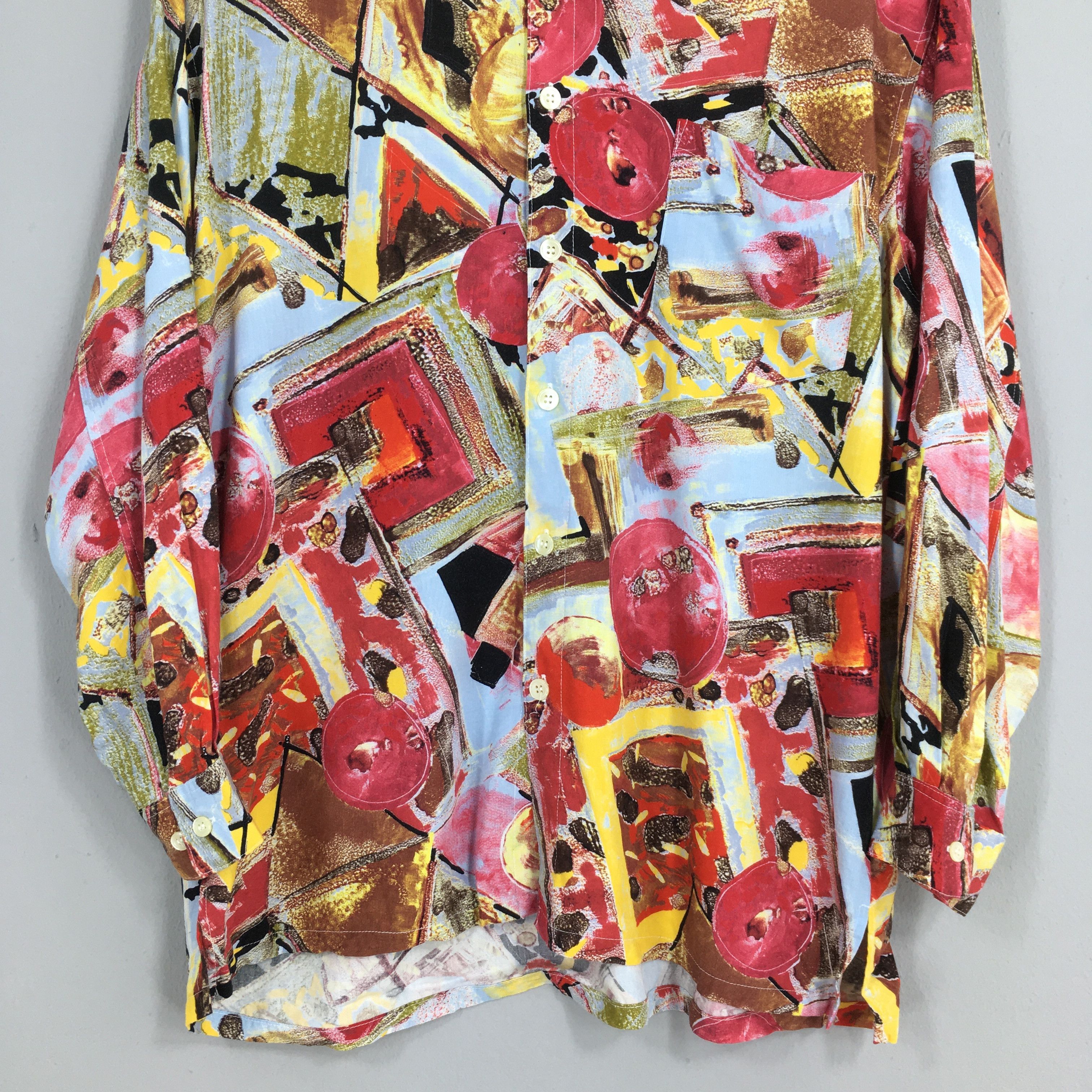 Flannel Vintage Abstract Funky Pop Art Psychedelic Shirt Medium Size US M / EU 48-50 / 2 - 4 Thumbnail