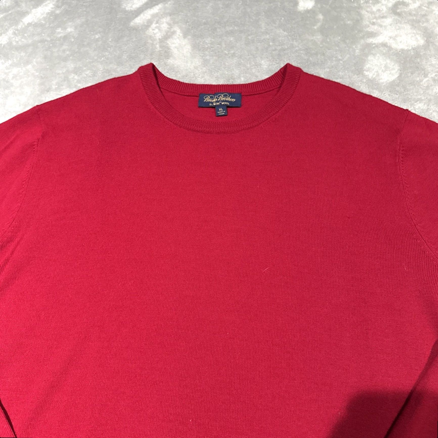 Brooks Brothers Brooks Brothers Sweater Mens XL Red Saxxon Wool Crew Neck Career Casual Size US XL / EU 56 / 4 - 2 Thumbnail