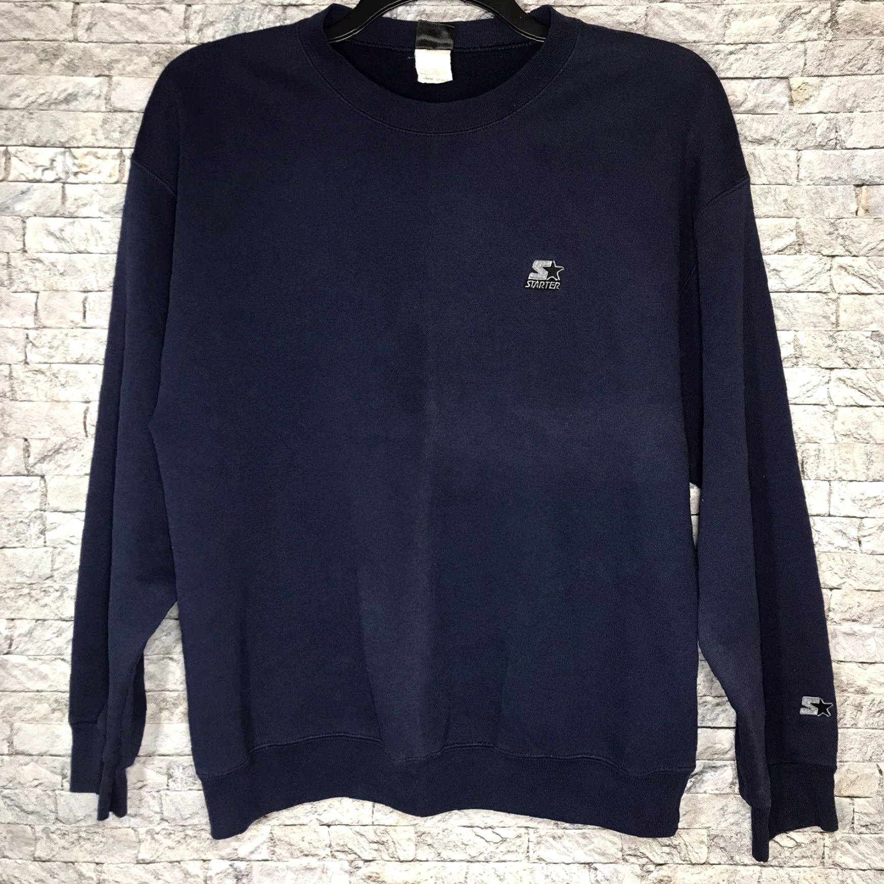 Starter VINTAGE Starter Heavyweight Navy Blue Pullover Crewneck Sweatshirt Men L Size US L / EU 52-54 / 3 - 2 Thumbnail
