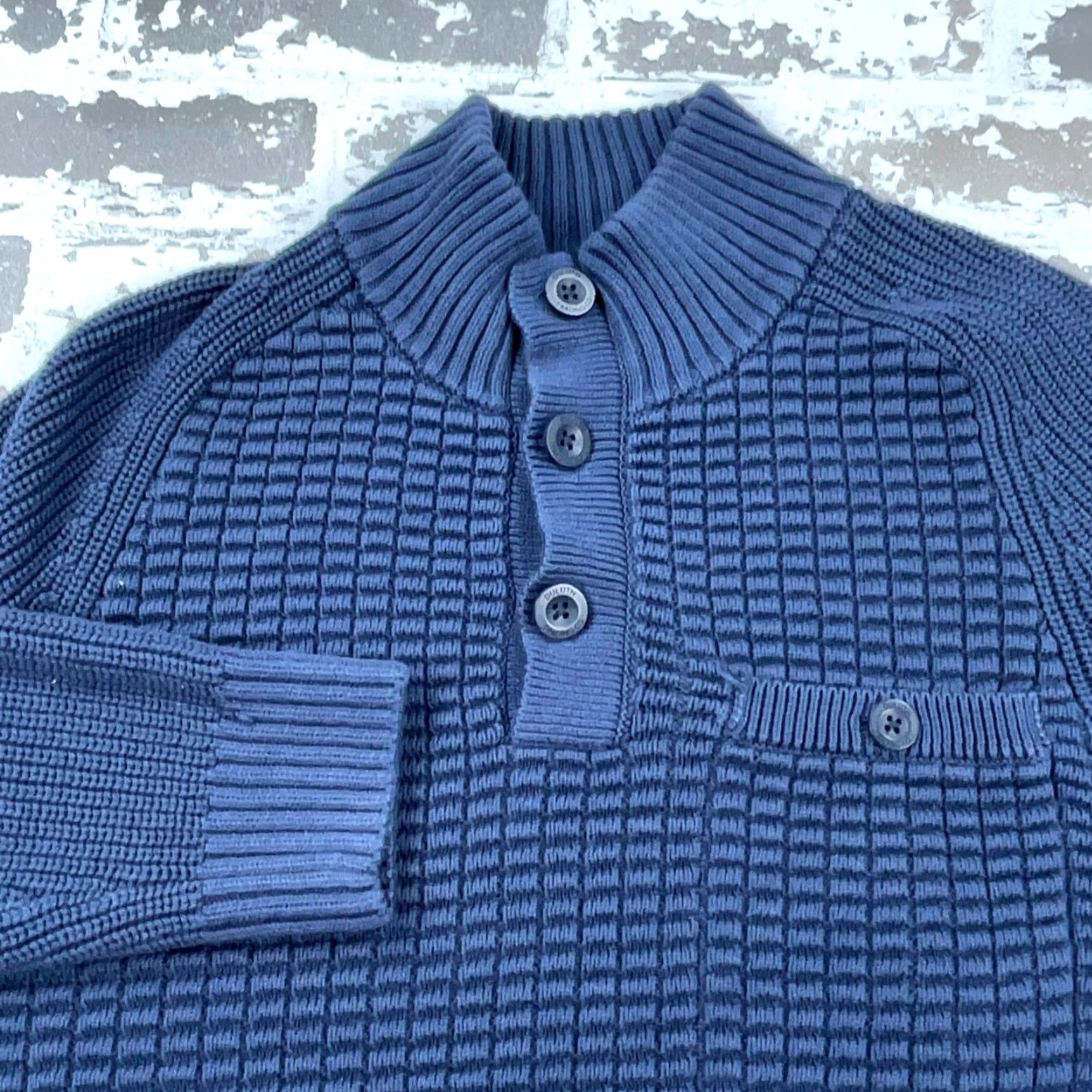 Vintage VINTAGE Duluth Men’s Sweater Hoodie Knit Midweight Long Sleeve Casual Fall Winter Blue Medium Size US M / EU 48-50 / 2 - 2 Thumbnail