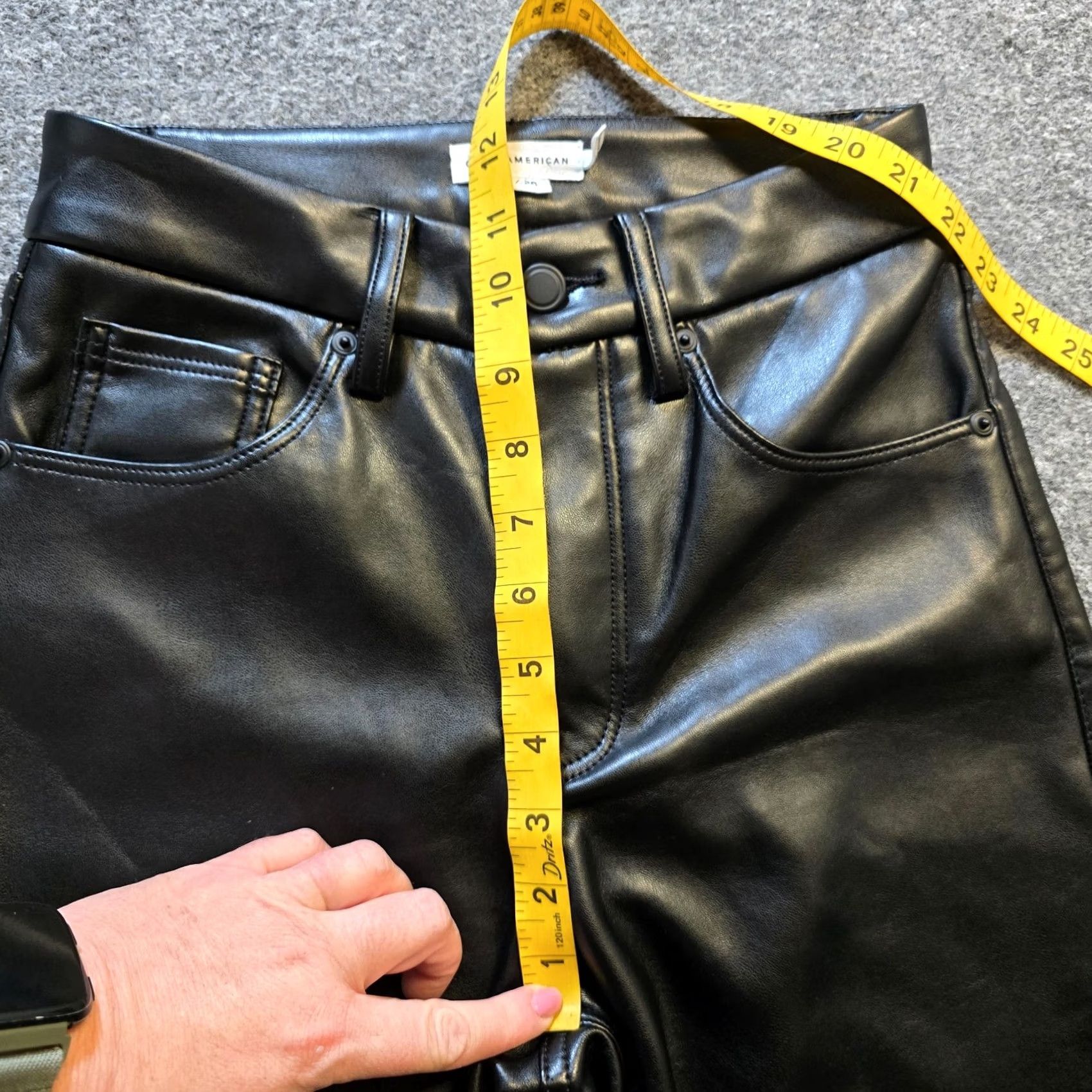 Good American Good American Pants Womens Size 2 Black Icon Vegan Leather Straight Leg Capsule Pants Size 26" / US 2 / IT 38 - 6 Thumbnail