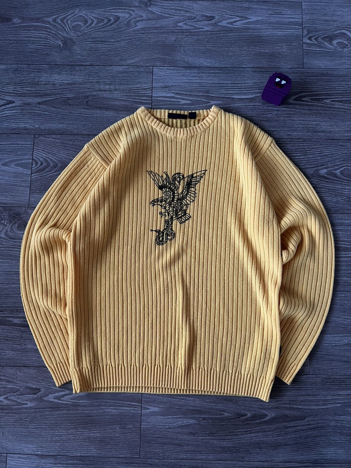 Japanese Brand Avant Garde Japanese Style Straight Cotton Drip Y2K Sweater Size US L / EU 52-54 / 3 - 14 Thumbnail
