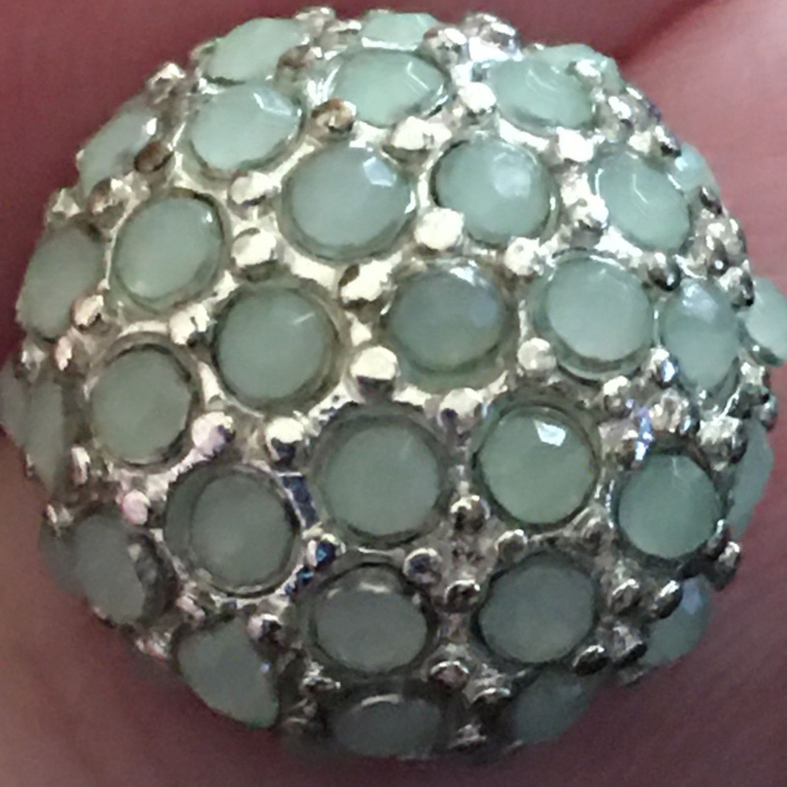 Vintage Vintage antique blue rhinestone dome earrings Size ONE SIZE - 4 Thumbnail
