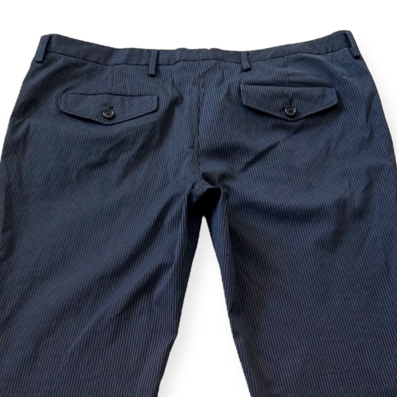 Prada Prada Blue Striped Cotton Pants, Size Italian 46/L Size 32" / US 10 / IT 46 - 8 Thumbnail