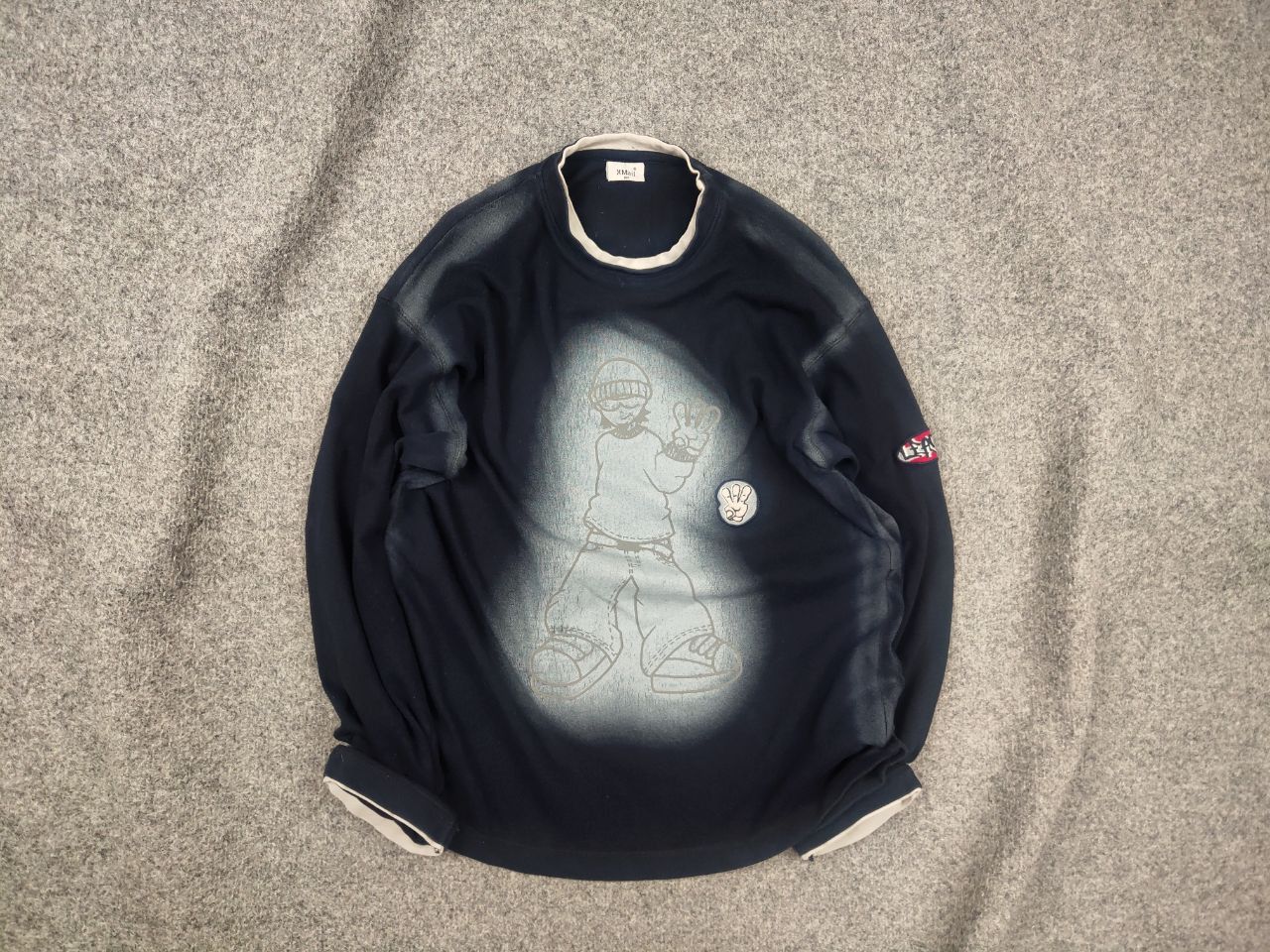 Vintage Vintage Y2K Grass Hither Long sleeve Sweatshirt Rap HipHop Size US S / EU 44-46 / 1 - 1 Thumbnail
