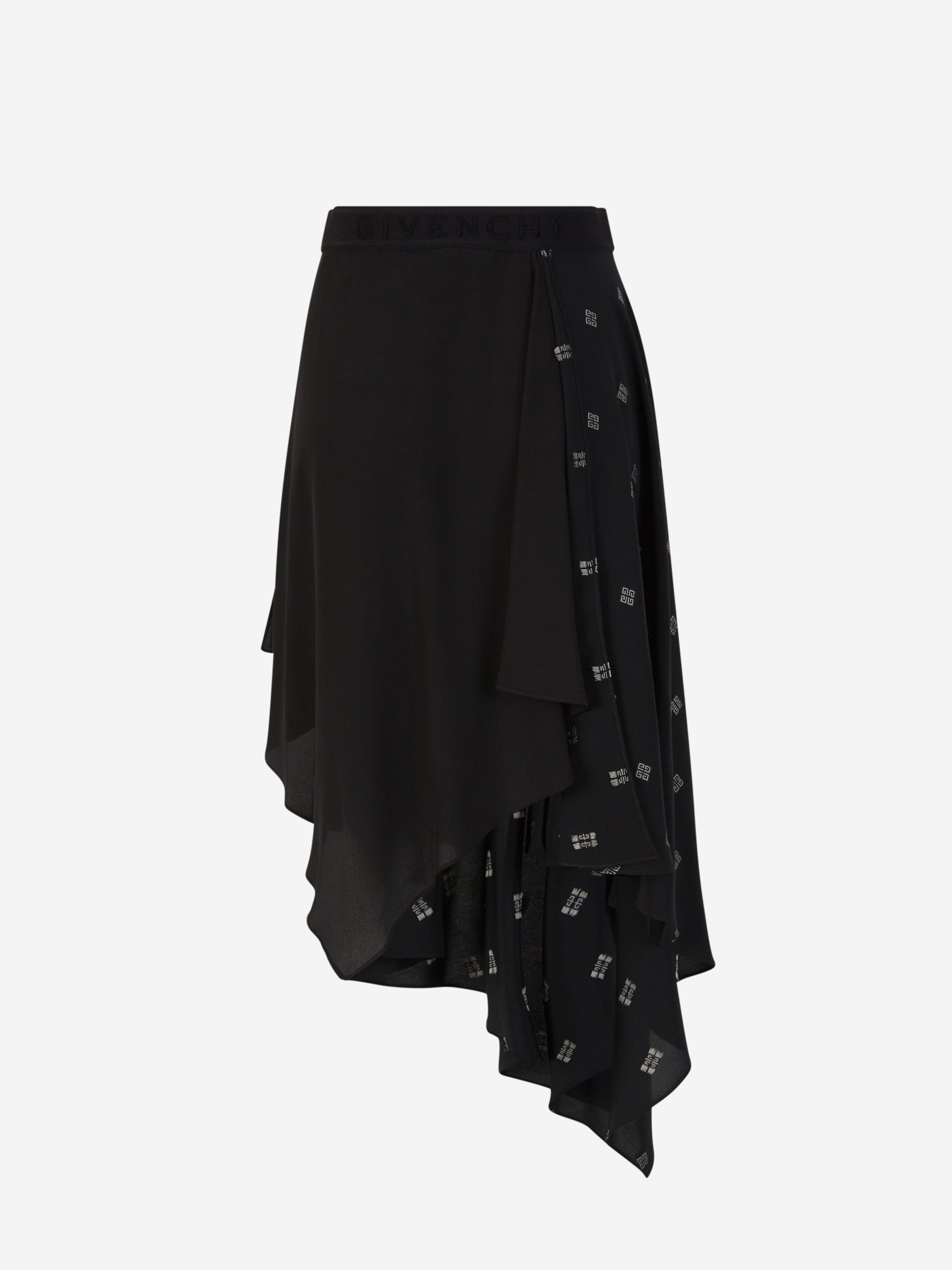 Givenchy o1w1db10325 Asymetric Skirt in Black Size 25" / US 0 / IT 36 - 1 Thumbnail
