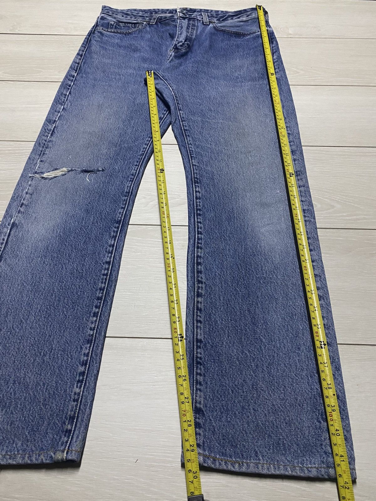 Levi's Made & Crafted Vintage Levis Made & Craft Distressed Tack Slim Jeans Size US 34 / EU 50 - 19 Thumbnail