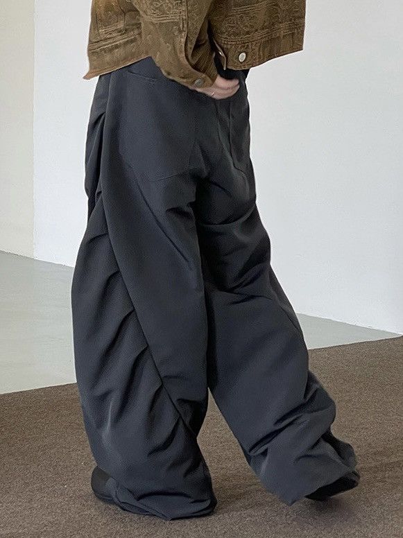 Japanese Brand × Vintage Outdoor retro cleanfit side ruched pleated baggy pants Size US 30 / EU 46 - 4 Thumbnail