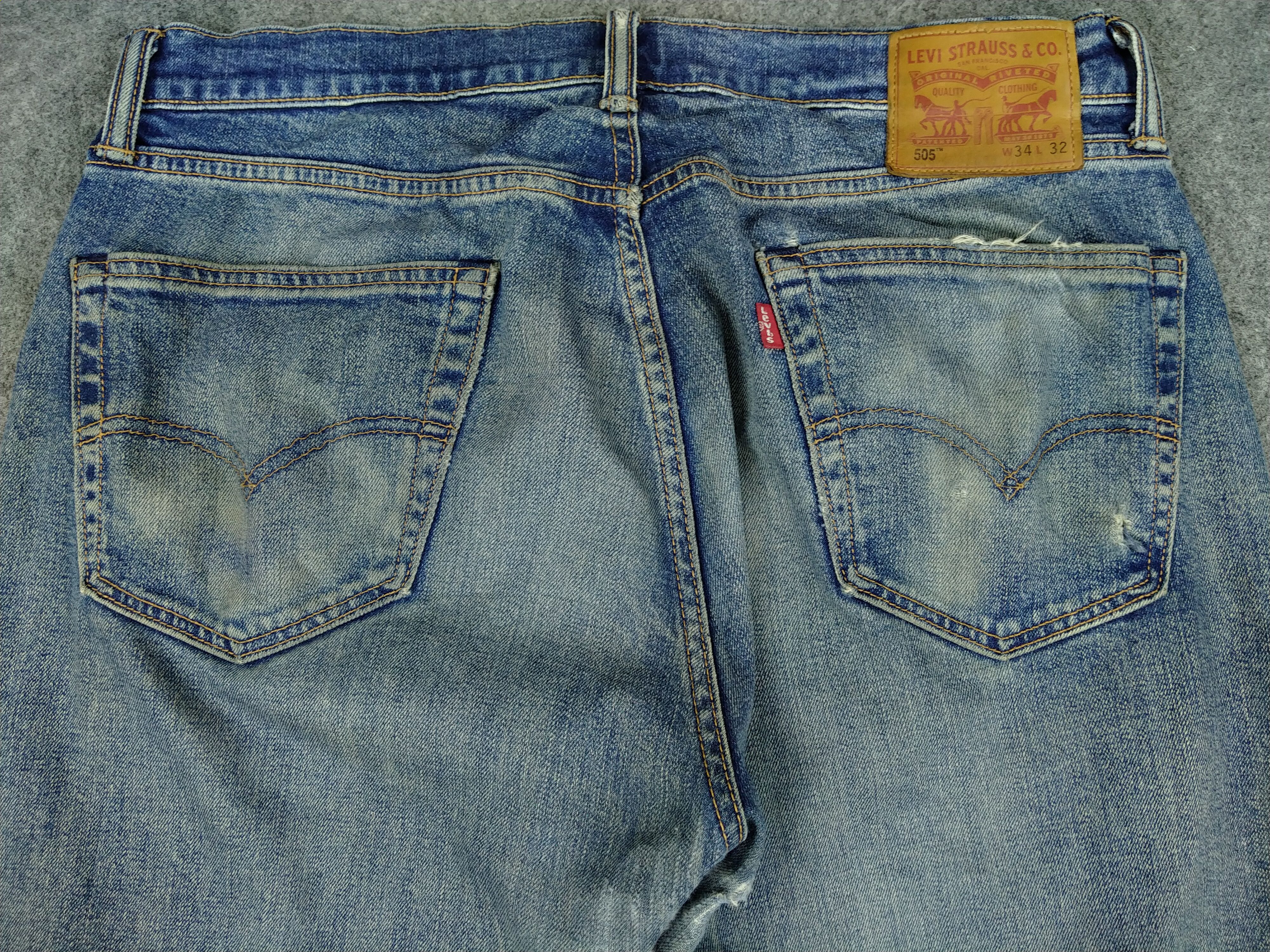 Levi's Dirty Blue Levi's 505 Denim 35x29 -JN762 Size US 35 - 4 Thumbnail