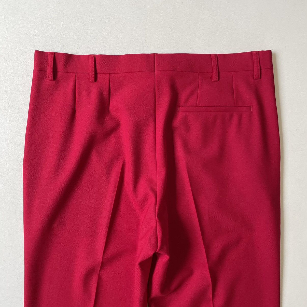 Raf Simons S/S 19 Red Wool Trousers With ‘Double Hem’ Size US 36 / EU 52 - 11 Thumbnail