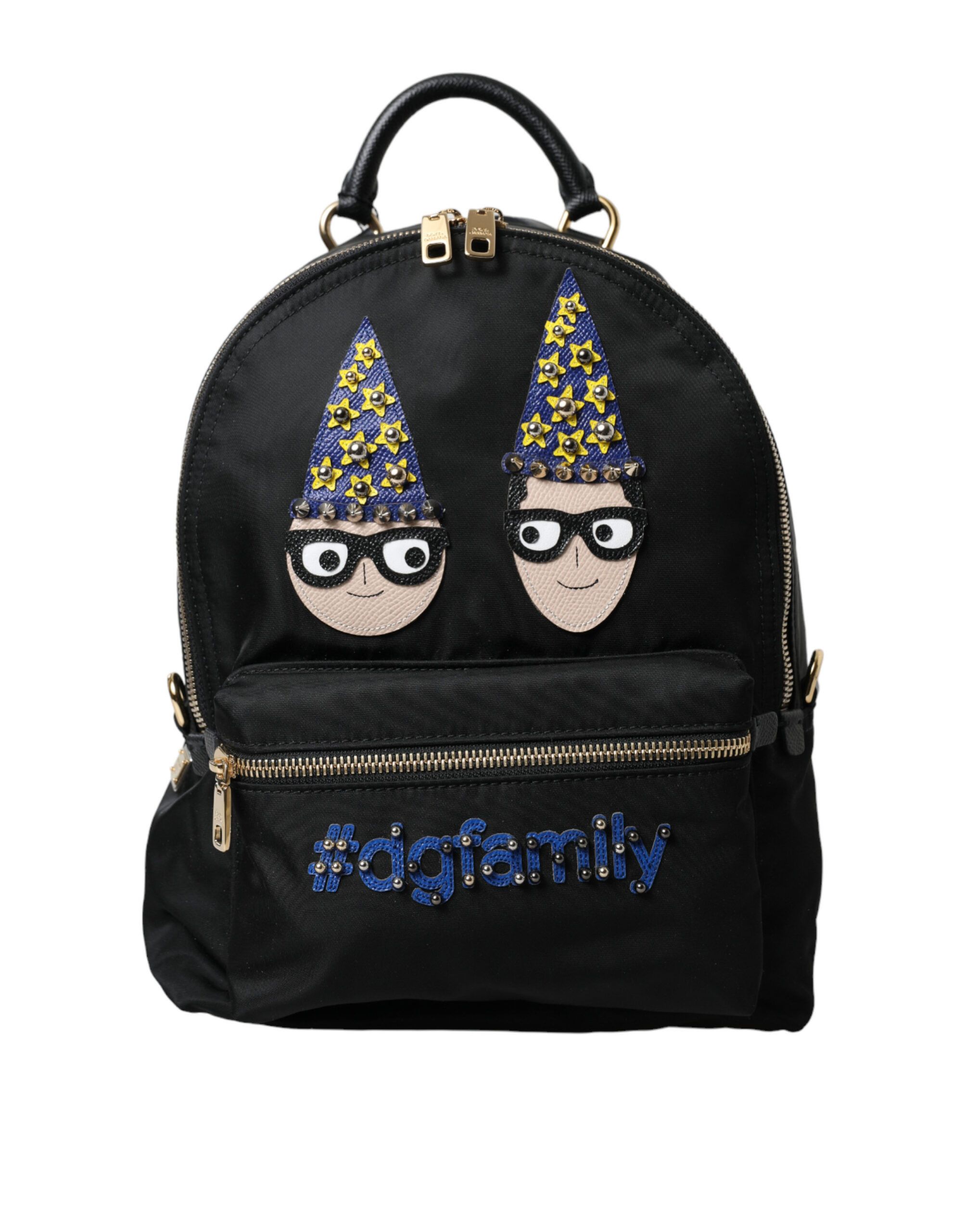 Dolce & Gabbana Elegant Black Gold Detail Women's Backpack Size ONE SIZE - 1 Thumbnail
