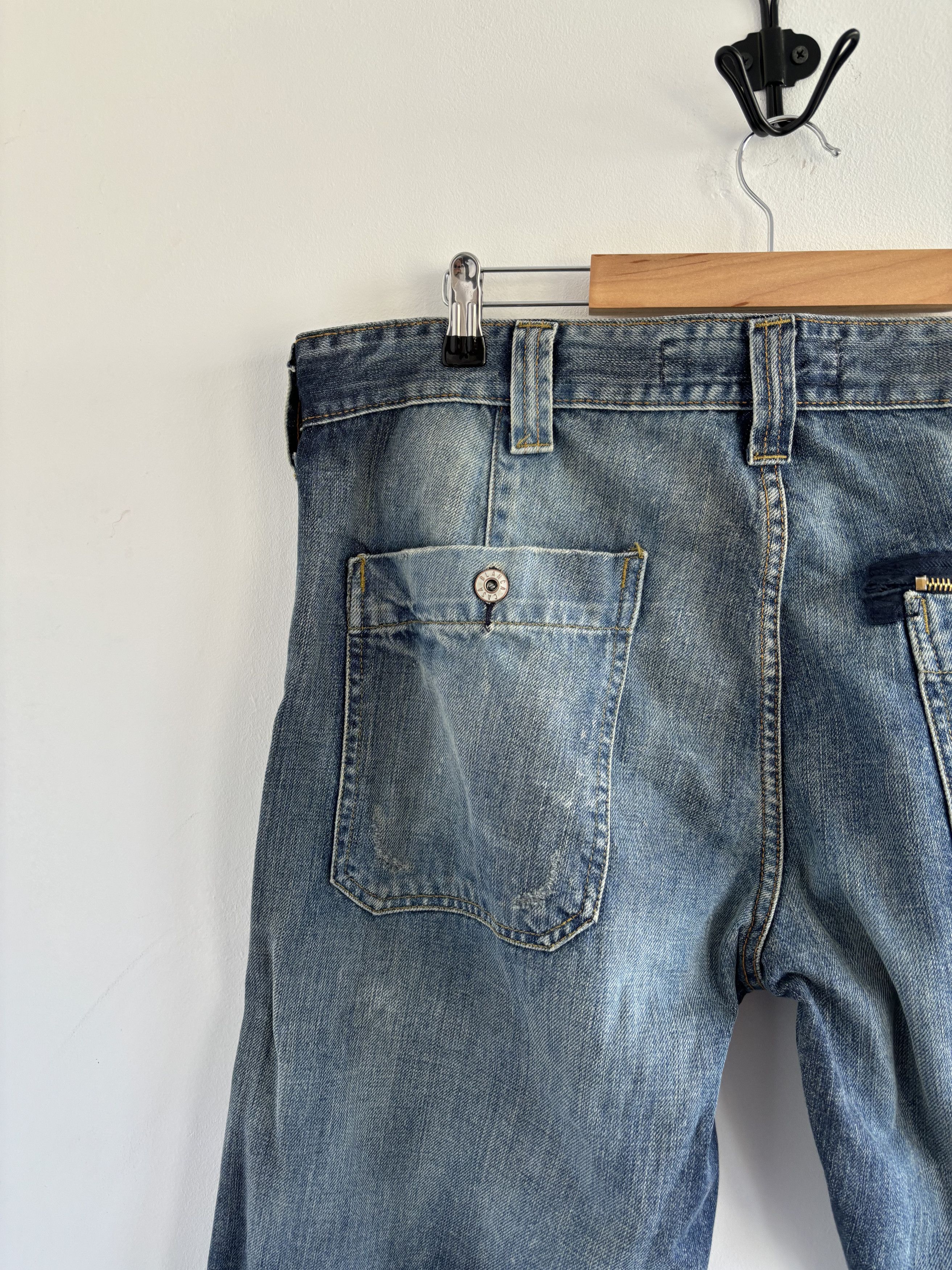 Japanese Brand × Vintage Vintage Y2K Wide Leg Washed Denim Jeans Size US 38 / EU 54 - 10 Thumbnail