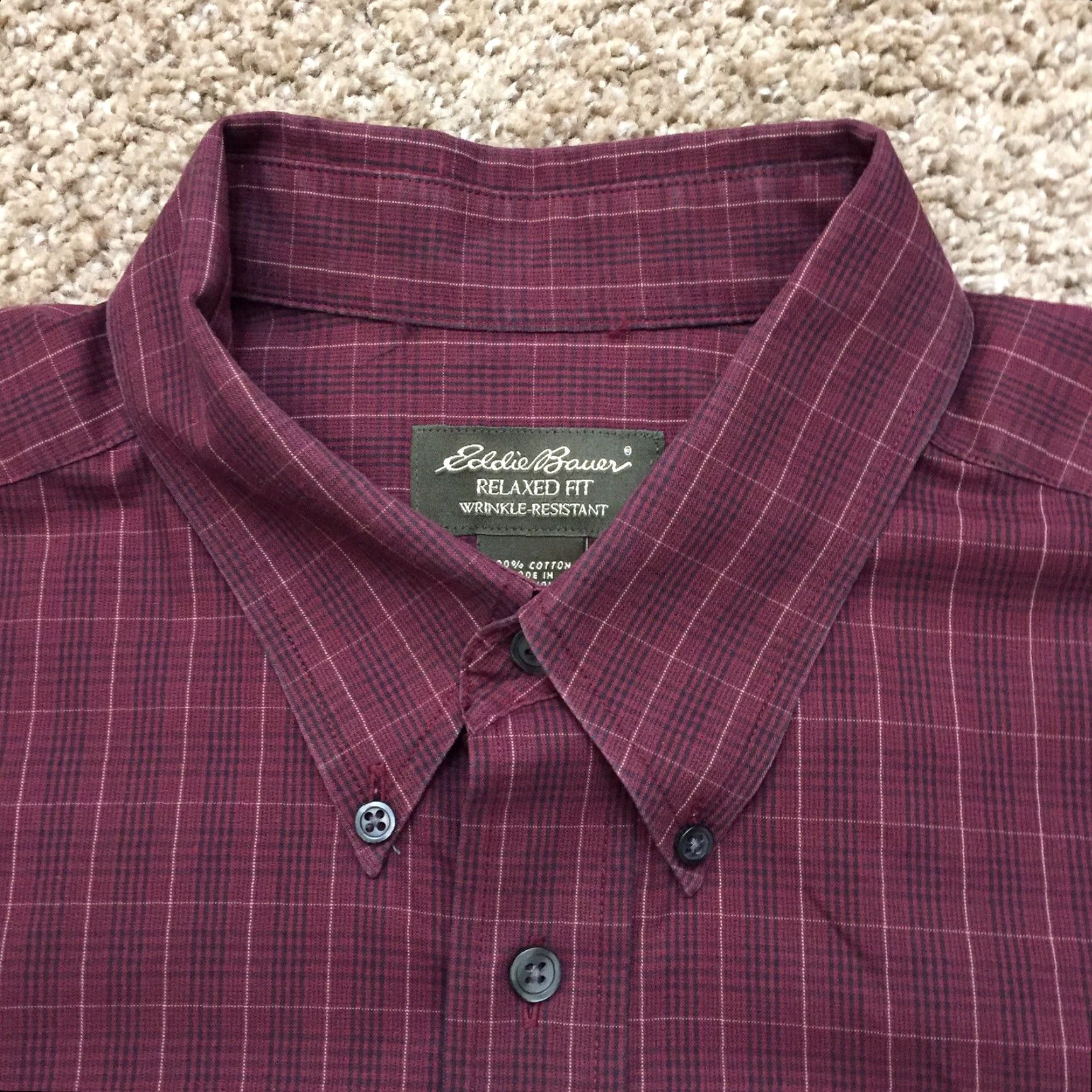Eddie Bauer Eddie Bauer Shirt Mens LT Red Plaid Long Sleeve Button-Up Relaxed Fit Tall Size US L / EU 52-54 / 3 - 2 Thumbnail
