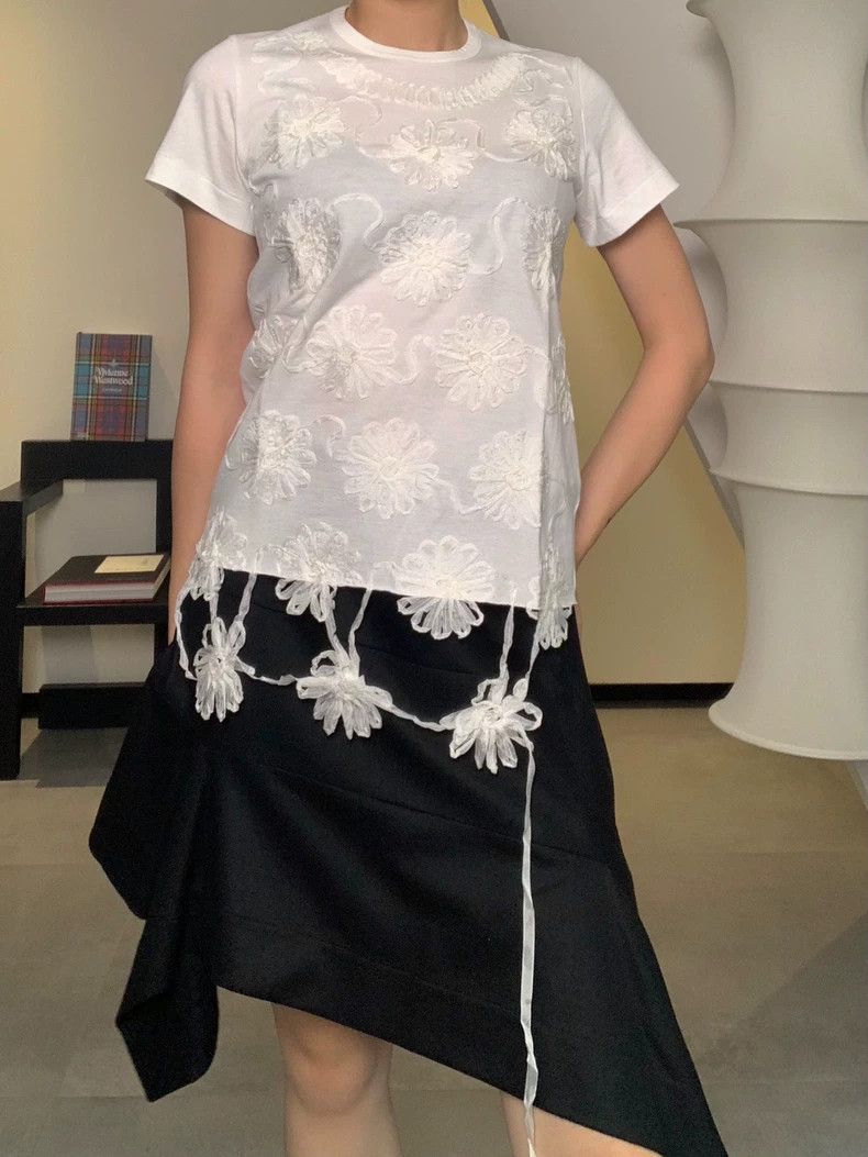 Comme des Garcons Comme Des Garcons Yarn Flower Short Sleeve T-shirt Size S / US 4 / IT 40 - 9 Thumbnail