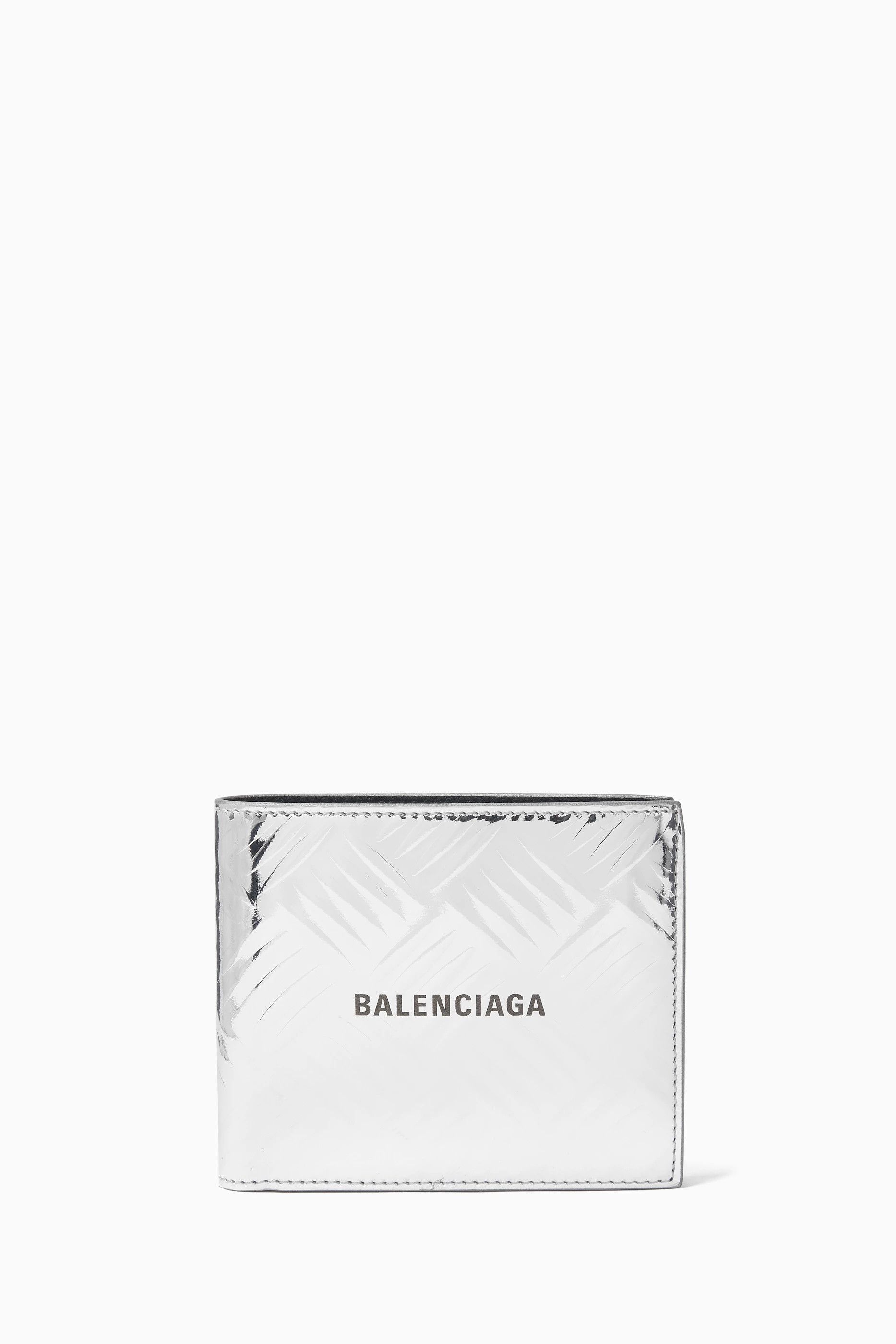 Balenciaga o1bcso1str1124 Size: OS / Square Cash Folded Wallet Silver Size ONE SIZE - 1 Thumbnail