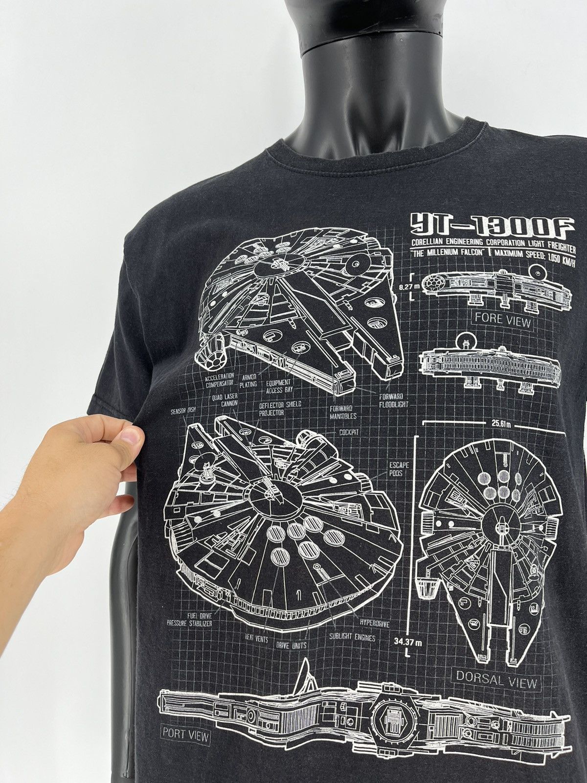 Star Wars × Vintage Vintage Star Wars Millennium Falcon Size Large Black Men’s Size US L / EU 52-54 / 3 - 6 Thumbnail