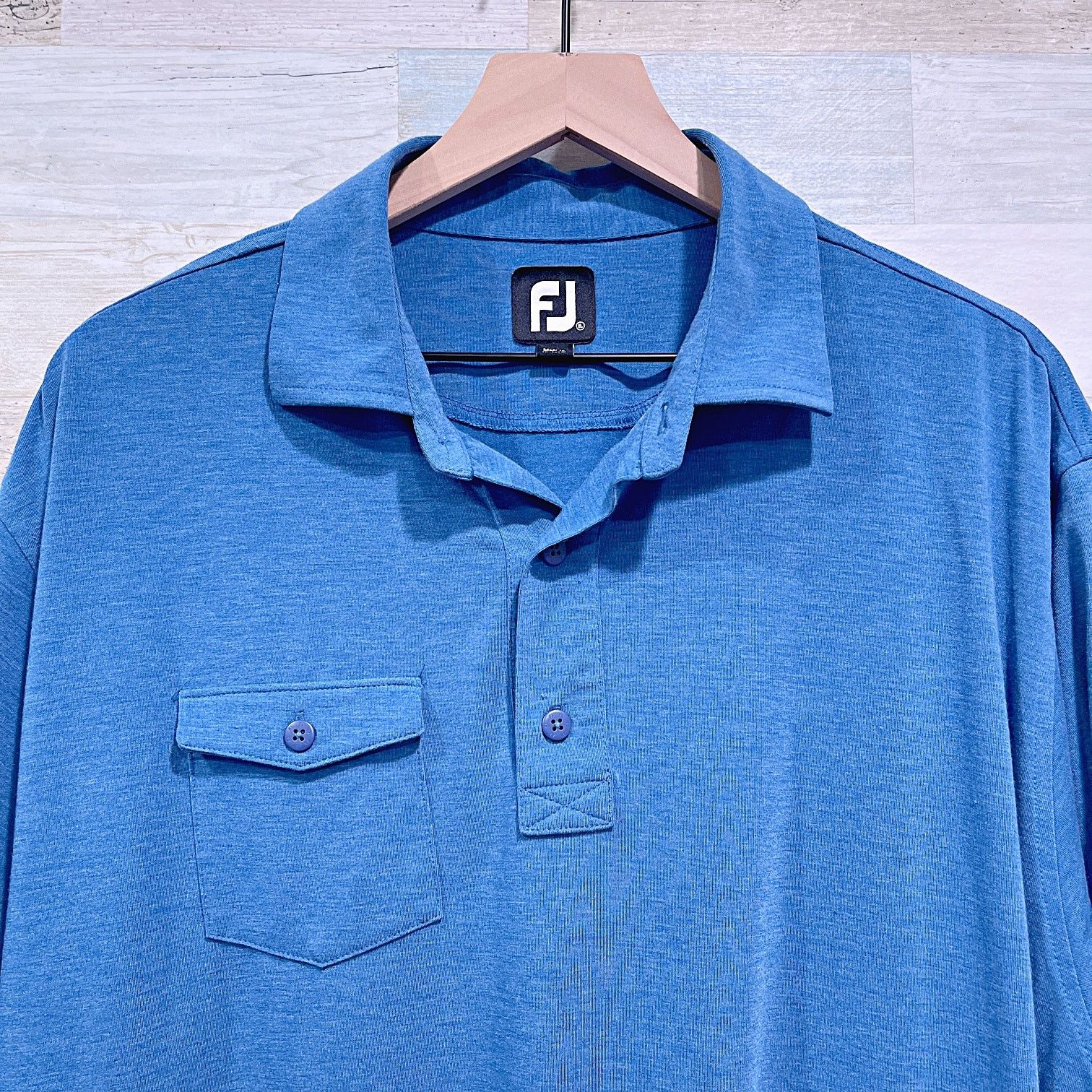 Footjoy FOOTJOY Performance Jersey Polo Shirt Blue Mens XL Size US XL / EU 56 / 4 - 2 Thumbnail